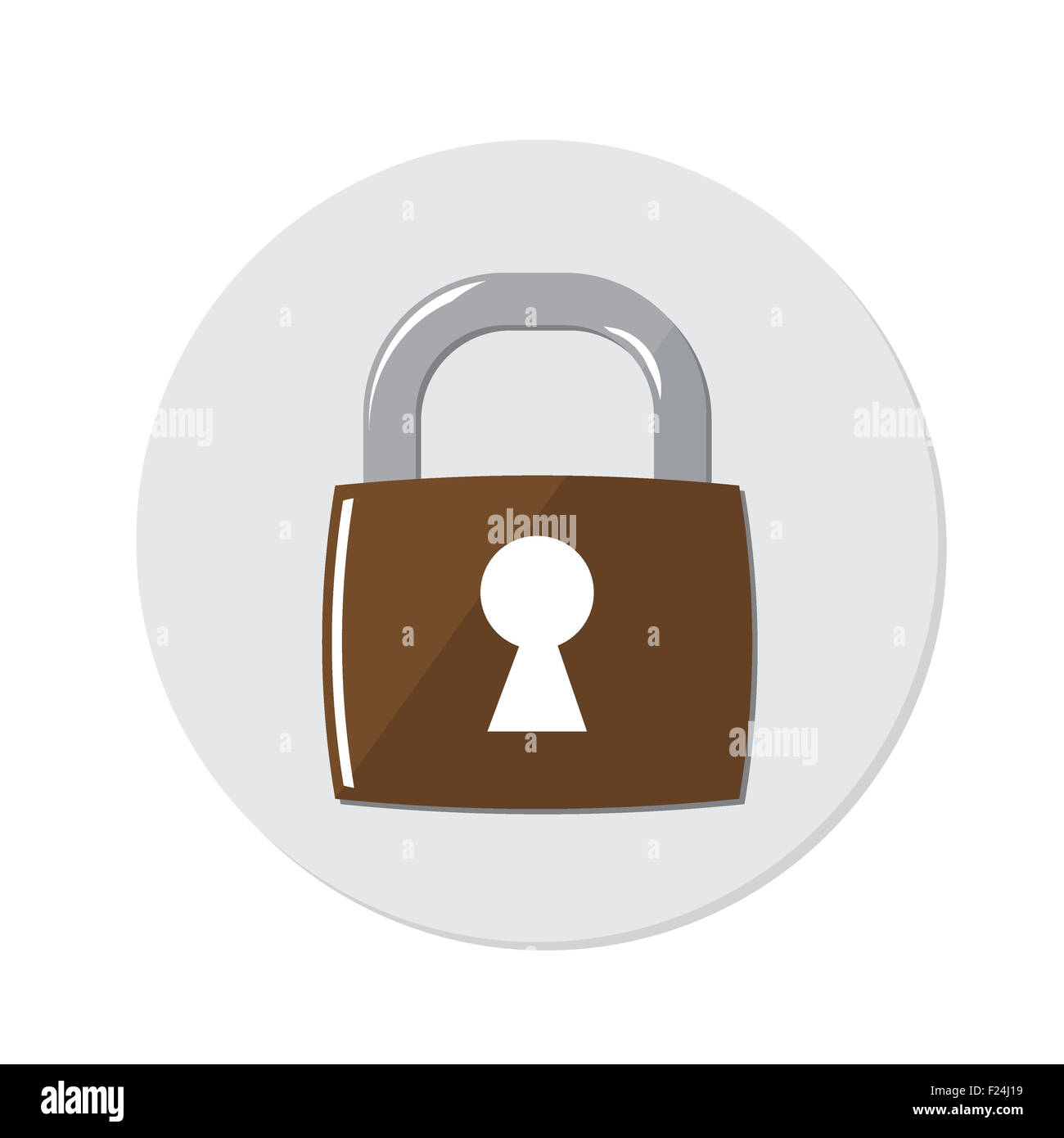 Vettore icona a forma di lucchetto chiuso Foto Stock
