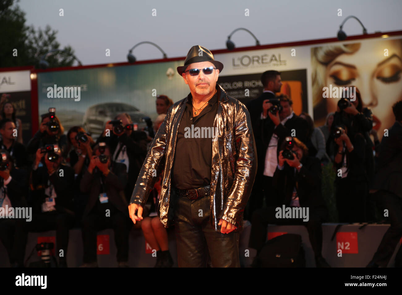 Venezia, Italia. 11 Settembre, 2015. Cantante Italiano Vasco Rossi sul tappeto rosso durante la 72a Mostra del Cinema di Venezia il 11 settembre, 2015 a Venezia Credit: Andrea Spinelli/Alamy Live News Foto Stock