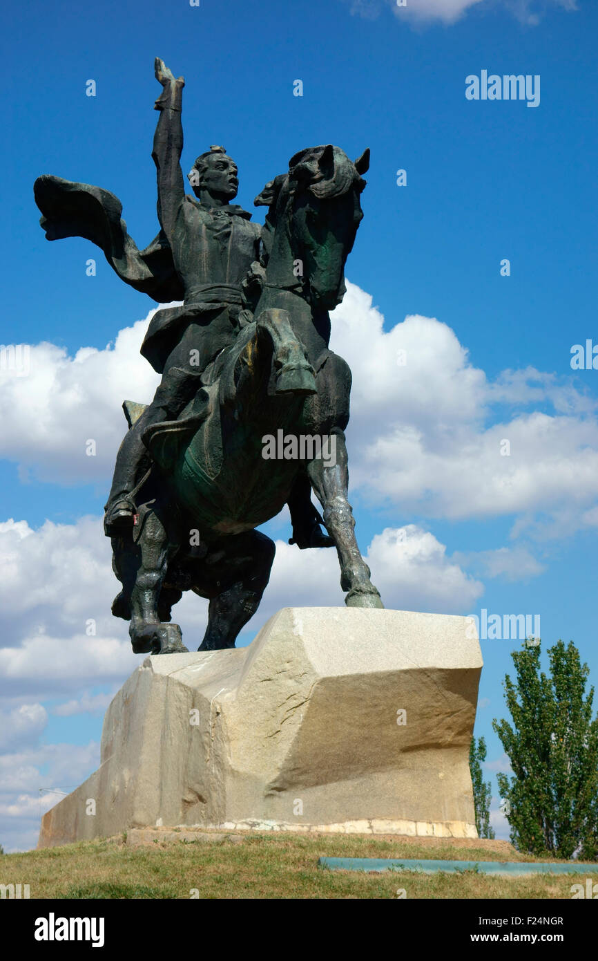 Monumento a Alexander Suvorov, Tiraspol, Transnistria, Repubblica di Moldavia, Europa Foto Stock
