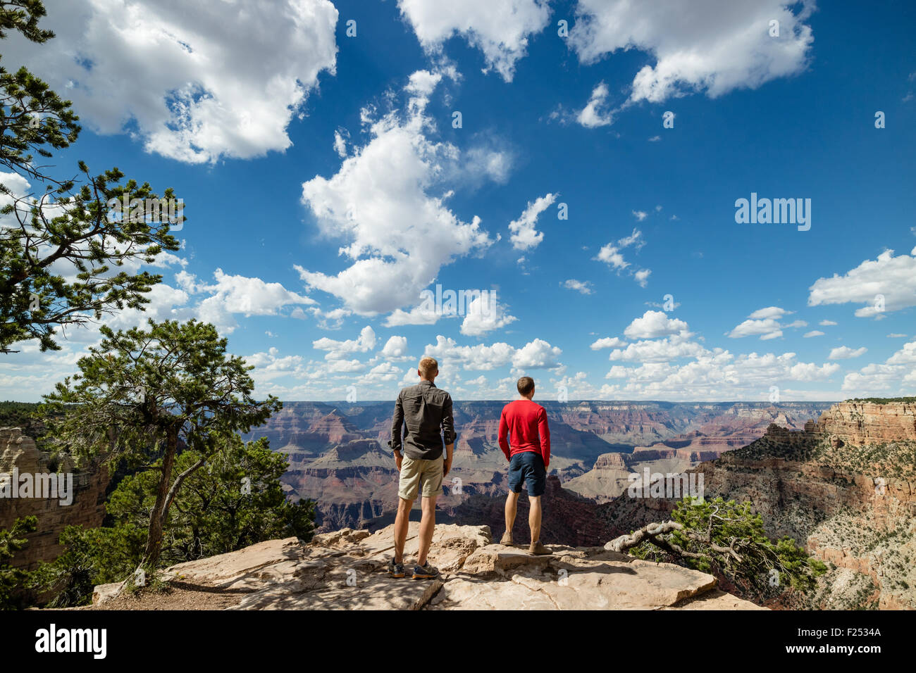 Bellissima vista del Parco Nazionale del Grand Canyon dal South Rim, Arizona, Stati Uniti d'America Foto Stock