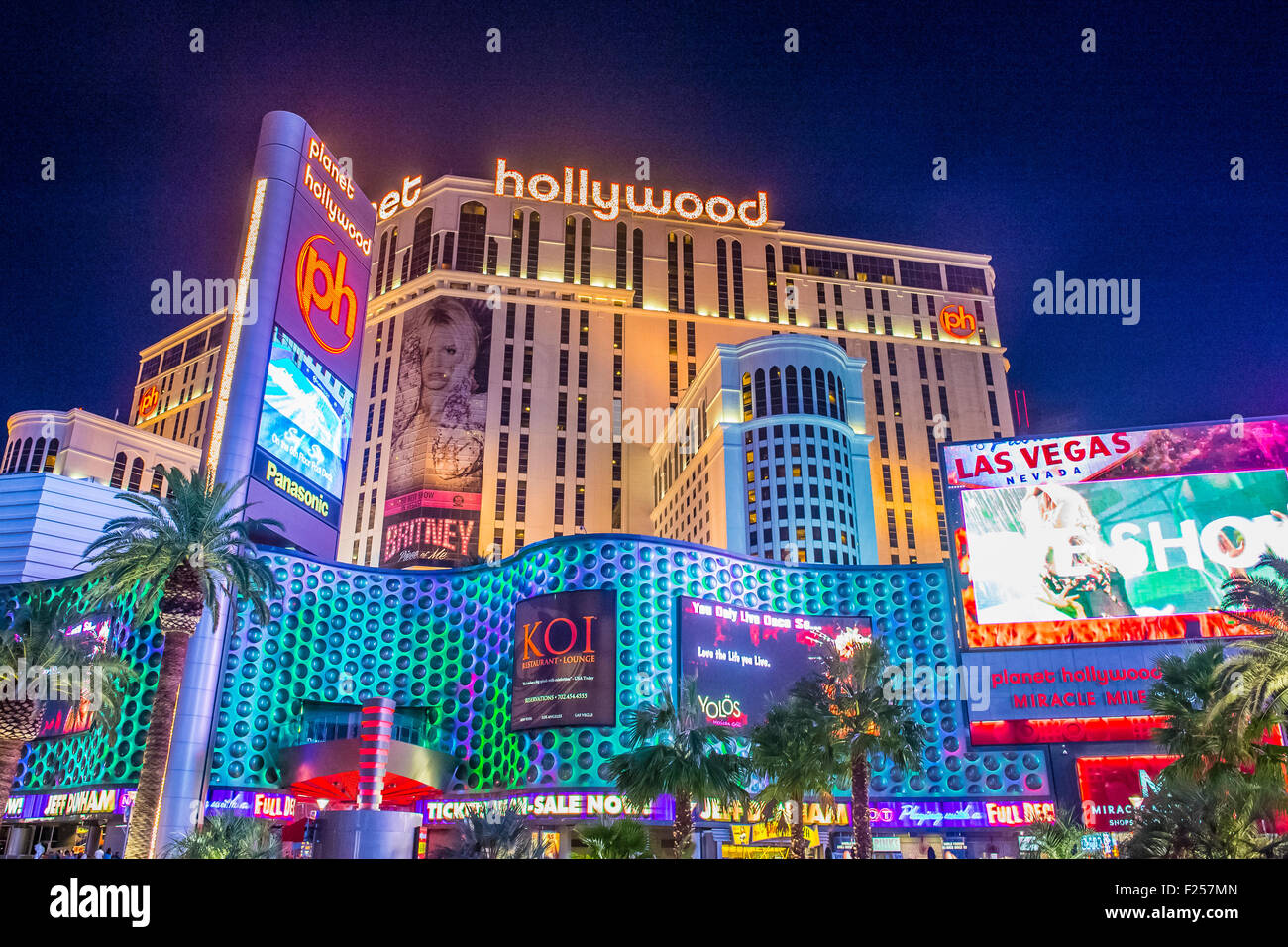 Vista della strip di Las Vegas, Nevada Foto Stock