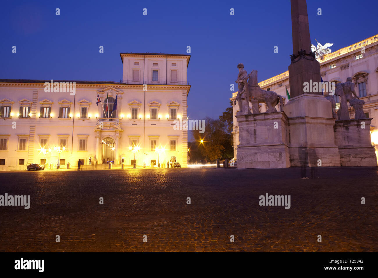 Palazzo del Quirinale, residenza ufficiale dei Presidenti della Repubblica italiana, Roma Foto Stock