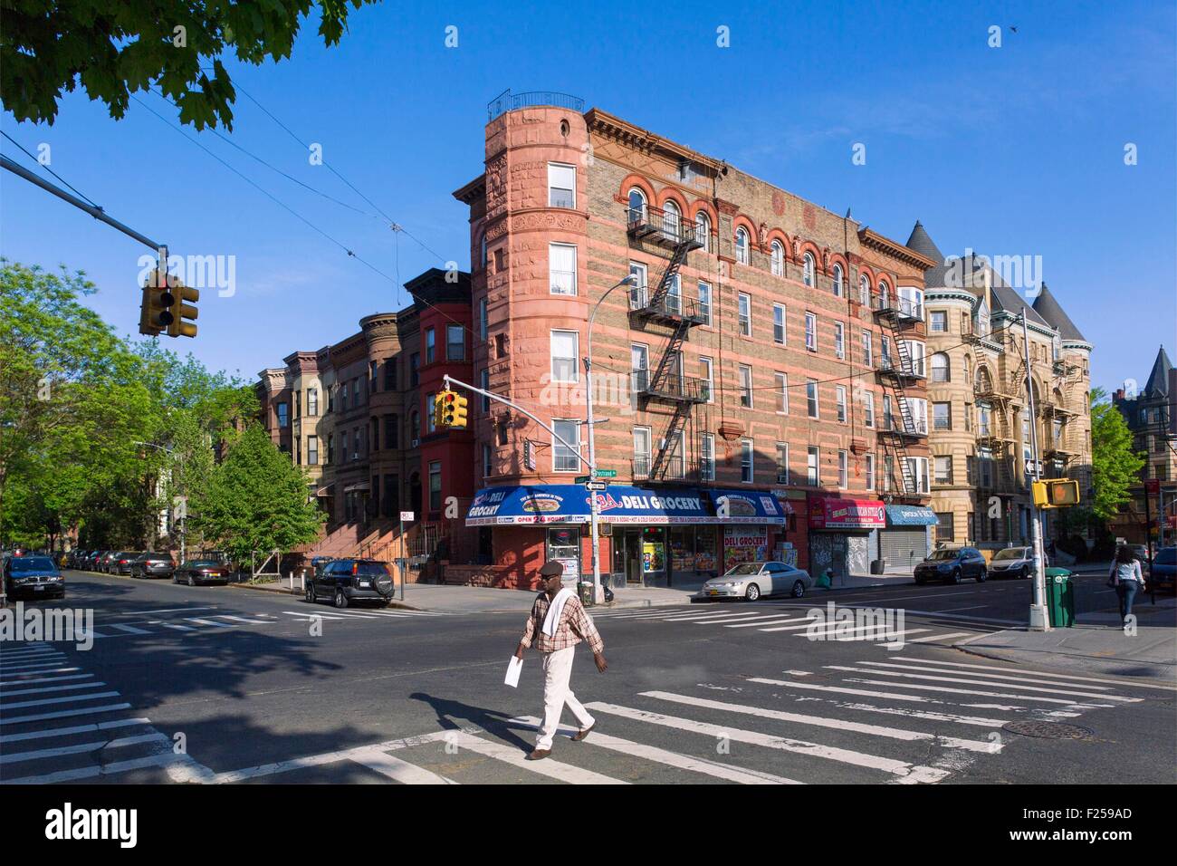 Stati Uniti, New York, Brooklyn, Bedford Stuyvesant neighborhood Bed Stuy, Nostrand Avenue Foto Stock