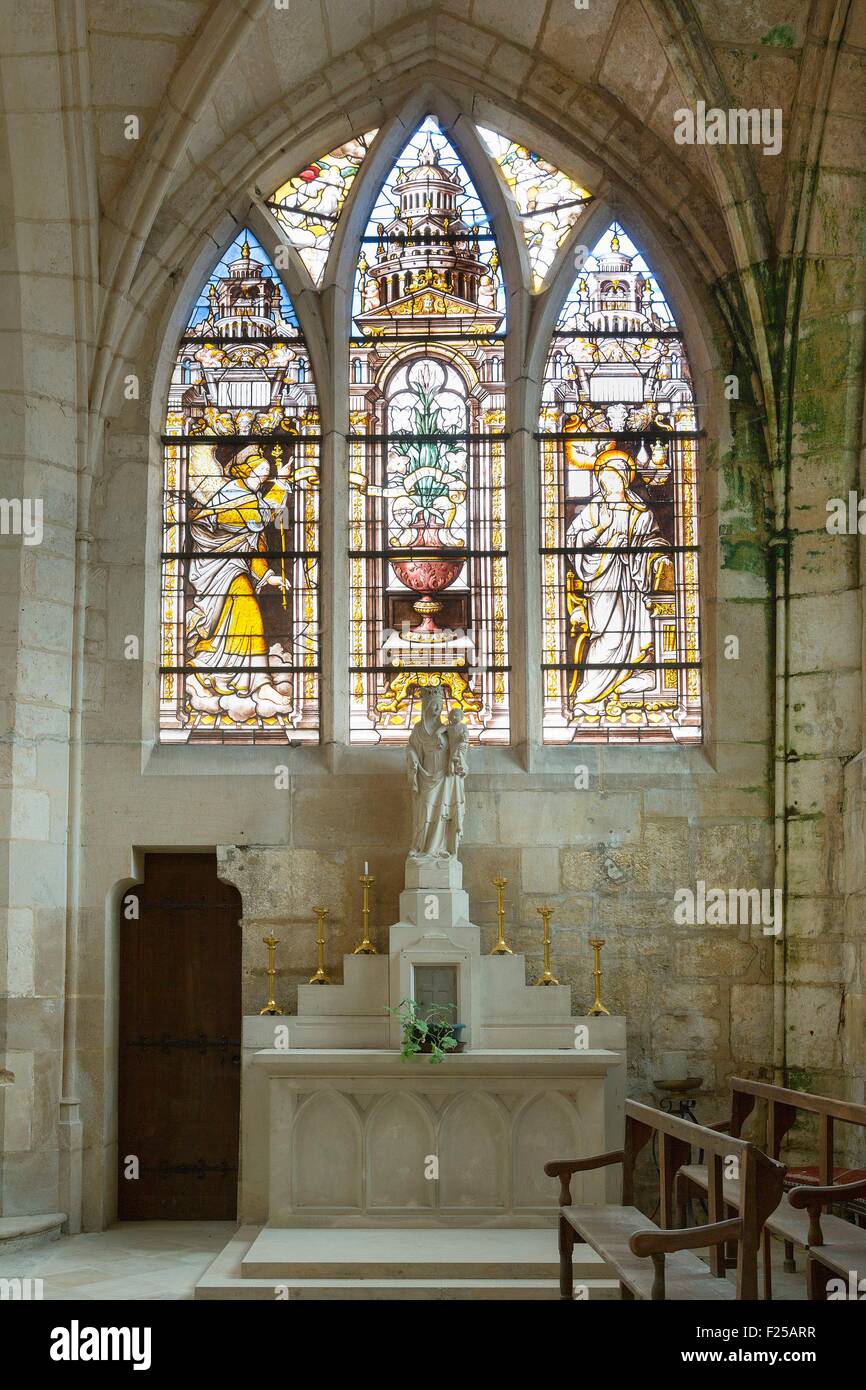 Francia, Aube (10), Mussy sur seine, St. Pierre es liens chiesa Foto Stock