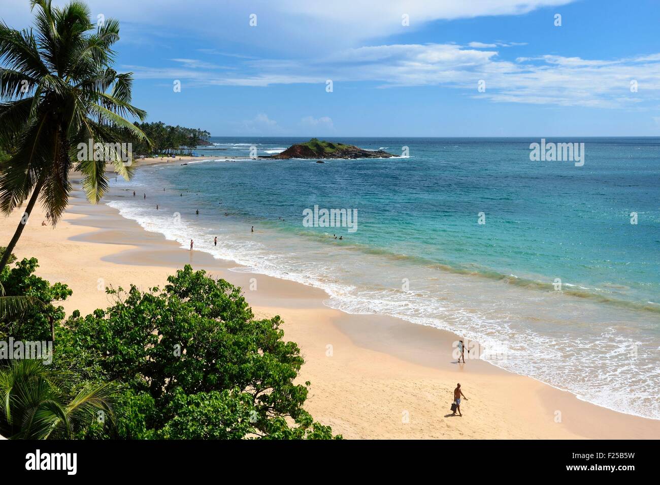 Sri Lanka, della Provincia Meridionale, Weligama, Mirissa Beach, Foto Stock