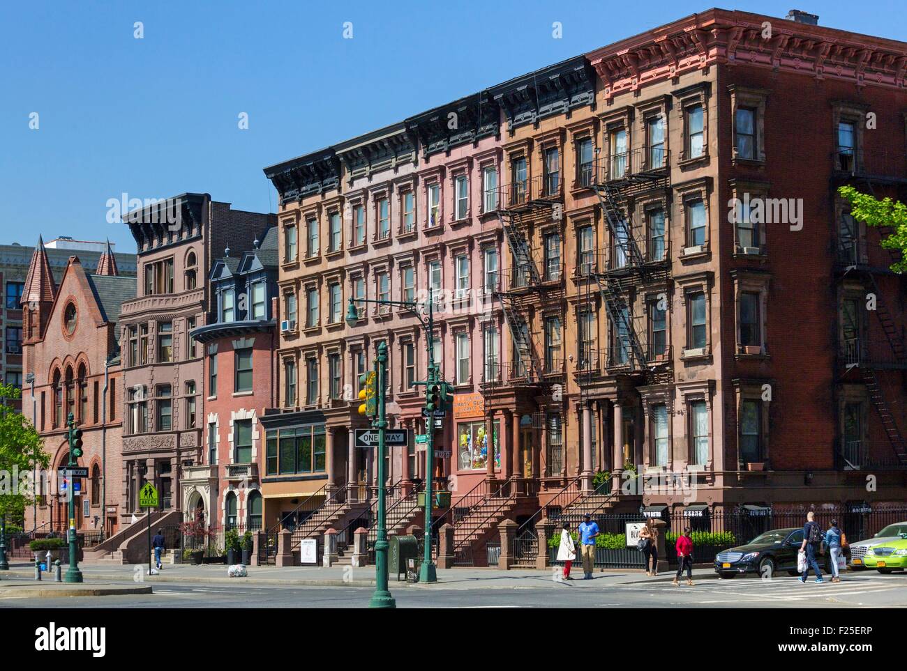 Stati Uniti, New York Manhattan Harlem, Malcolm X Boulevard, Lenox Avenue Foto Stock