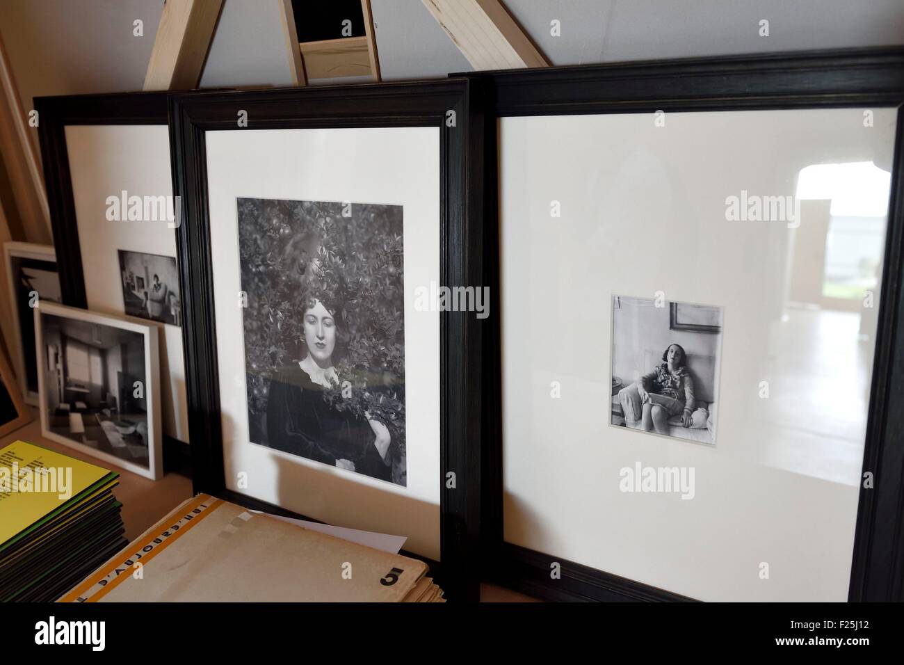 Francia, Var, Hyeres, Villa Noailles dall'architetto Robert Mallet Stevens, ritratti di Marie Laure de Noailles in corrispondenza di due diverse fasce di età Foto Stock