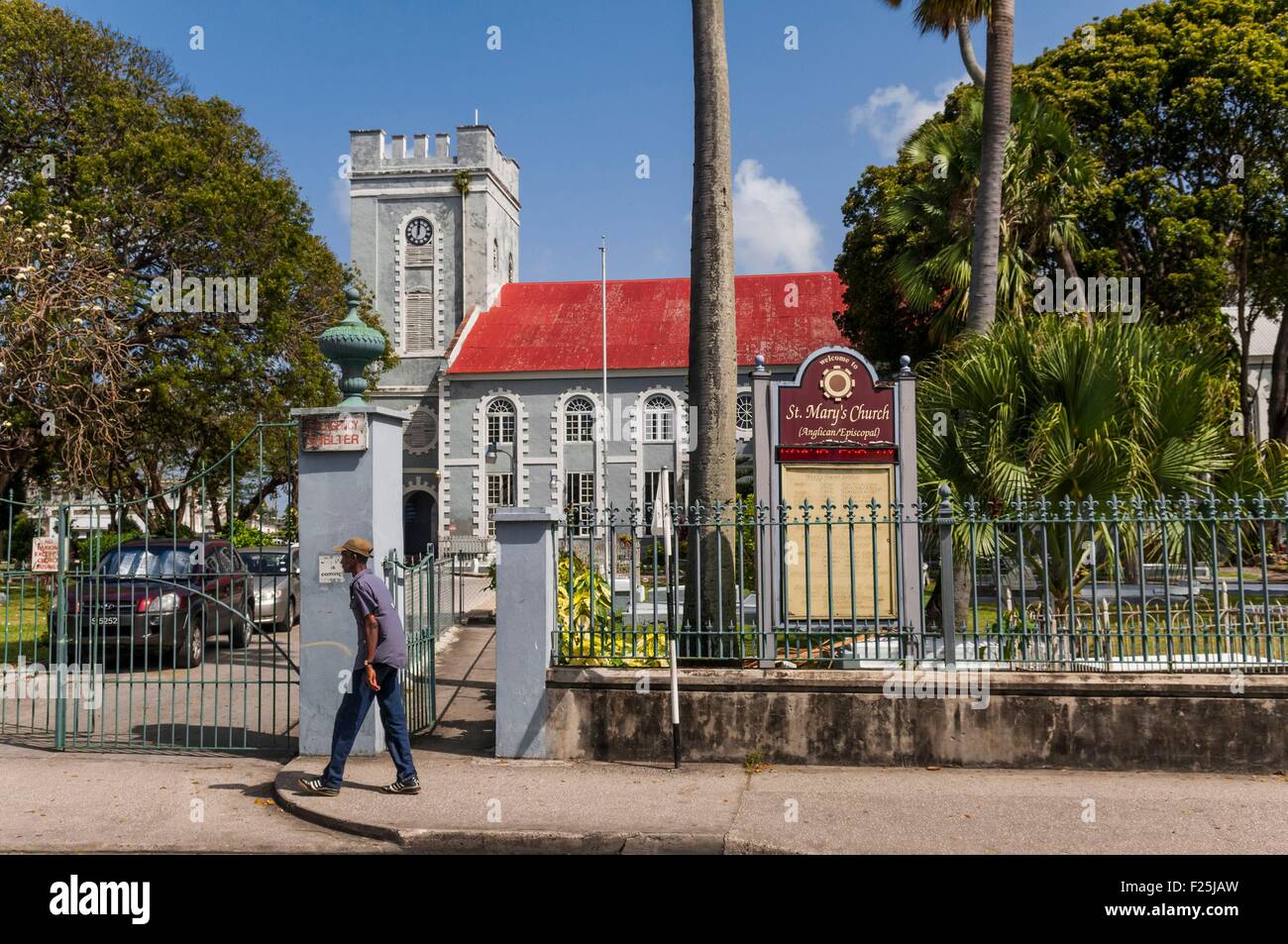 Isola di Barbados, il centro cittadino di Bridgetown città capitale, la parrocchia di Saint Michael, anglicana chiesa di Santa Maria Foto Stock