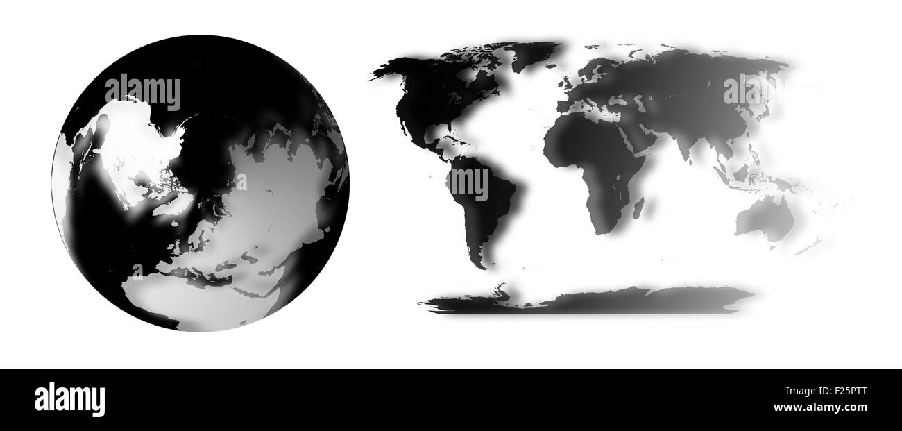 Symbolbild: Weltkarte/ immagine simbolica: mappa del mondo. Foto Stock