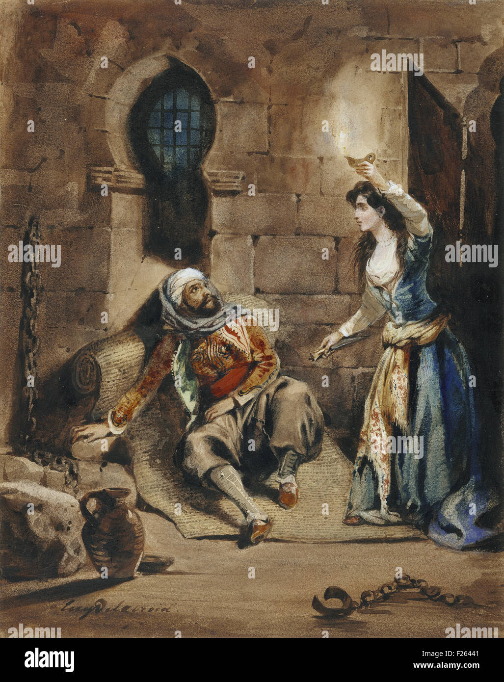 Eugène Delacroix - Episodio da The Corsair di Lord Byron Foto Stock