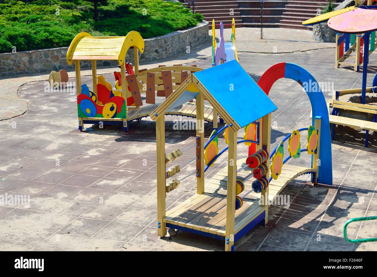 Vuoto vivaio openspace parco giochi per i bambini Foto Stock