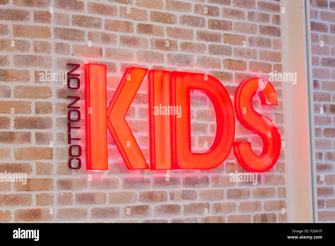 Il cotone sul logo per bambini Foto Stock