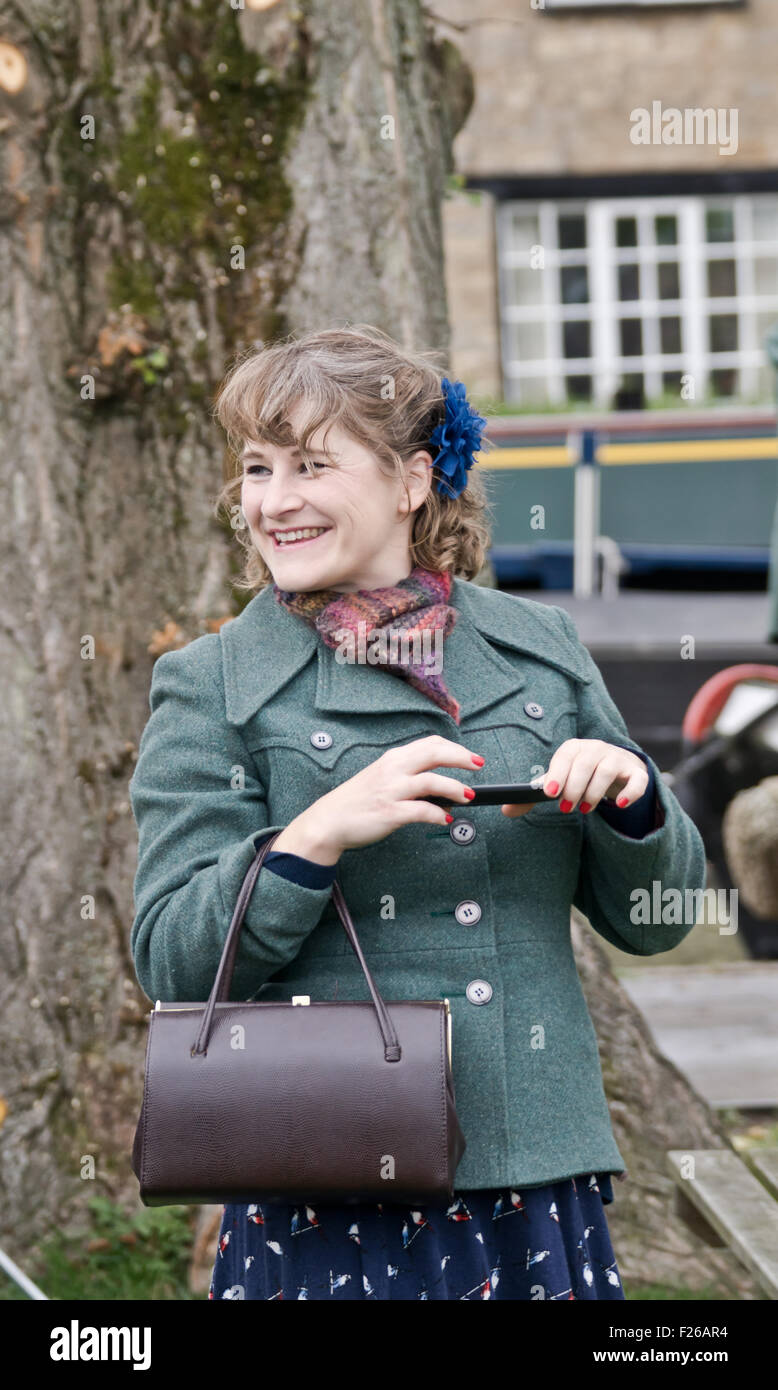 Stoke Bruerne, Northamptonshire, villaggio in guerra 1940 rievocazione. Credito: Scott Carruthers/Alamy Live News Foto Stock