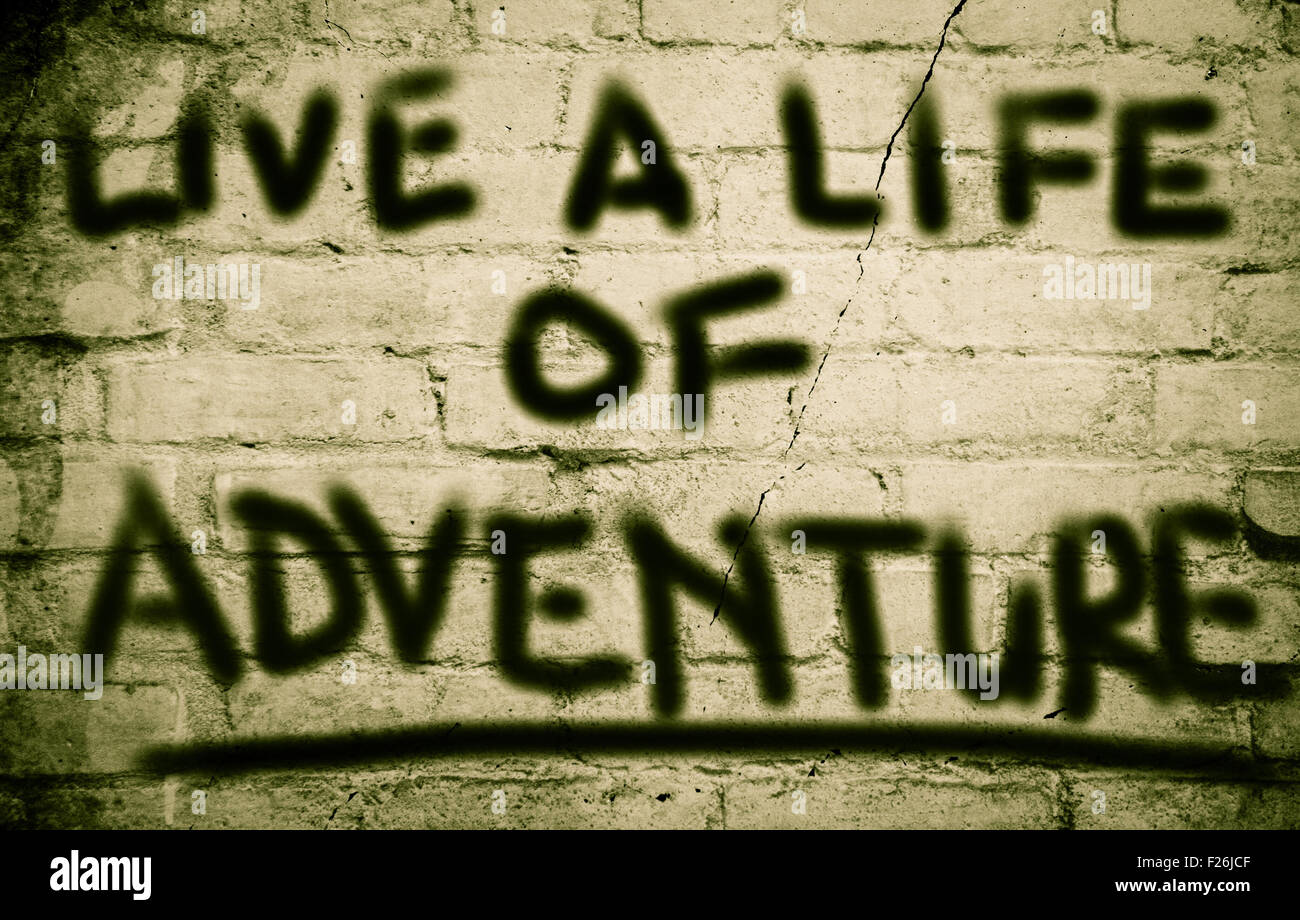 Vivere una vita di Adventure Concept Foto Stock