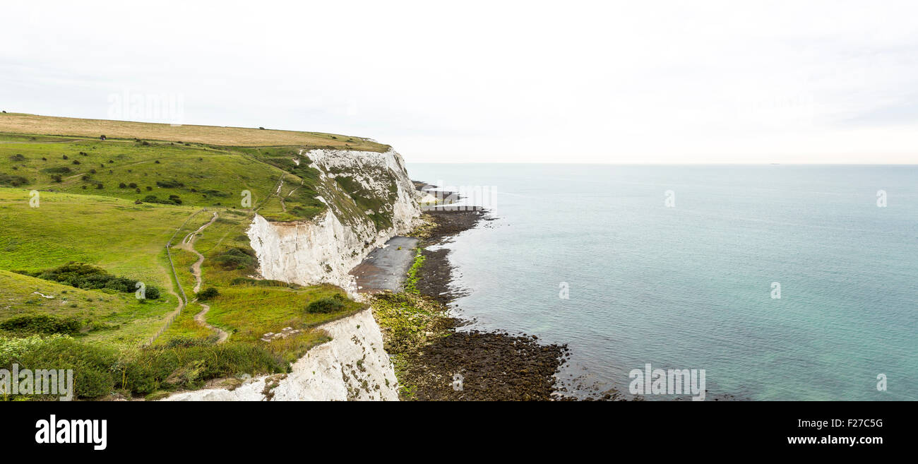 Le Bianche Scogliere di Dover, Dover, Kent, Regno Unito Foto Stock