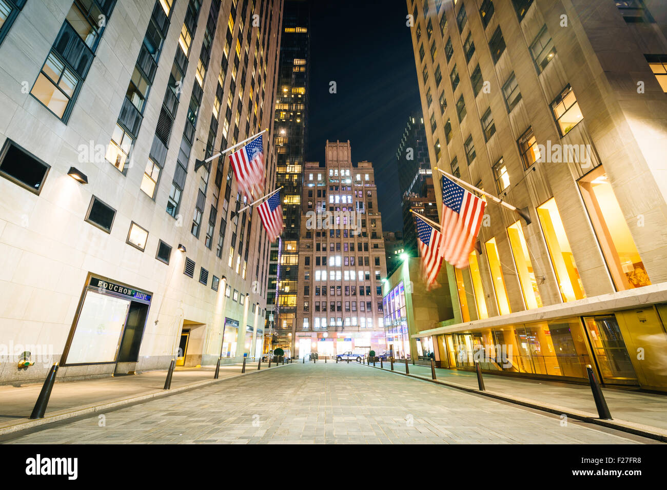 La passerella al Rockefeller Center nel centro di Manhattan, New York. Foto Stock