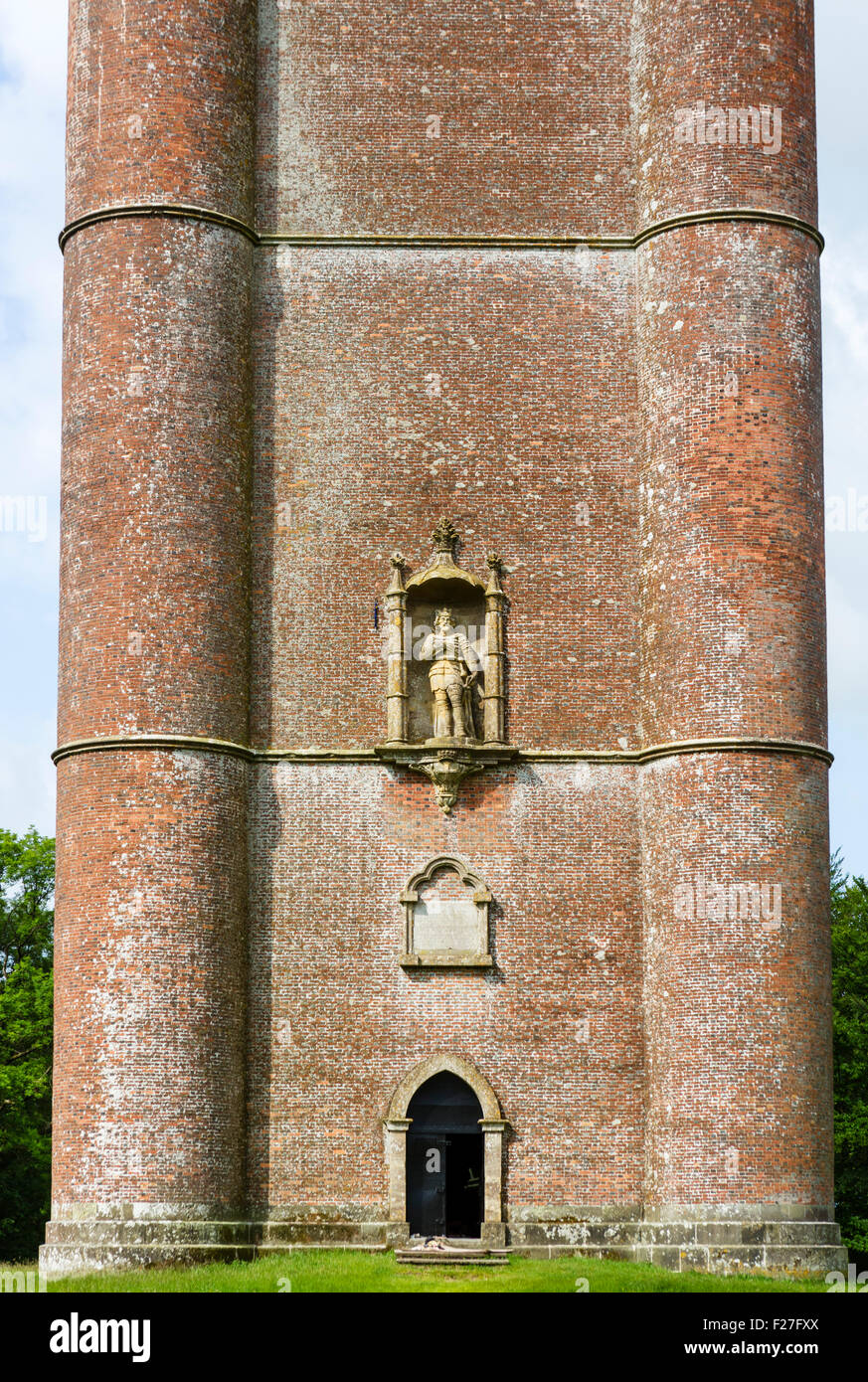 King Alfred's Tower, Stourhead station wagon, Kingsettle Hill, Brewham, Wilstshire, England Regno Unito Foto Stock