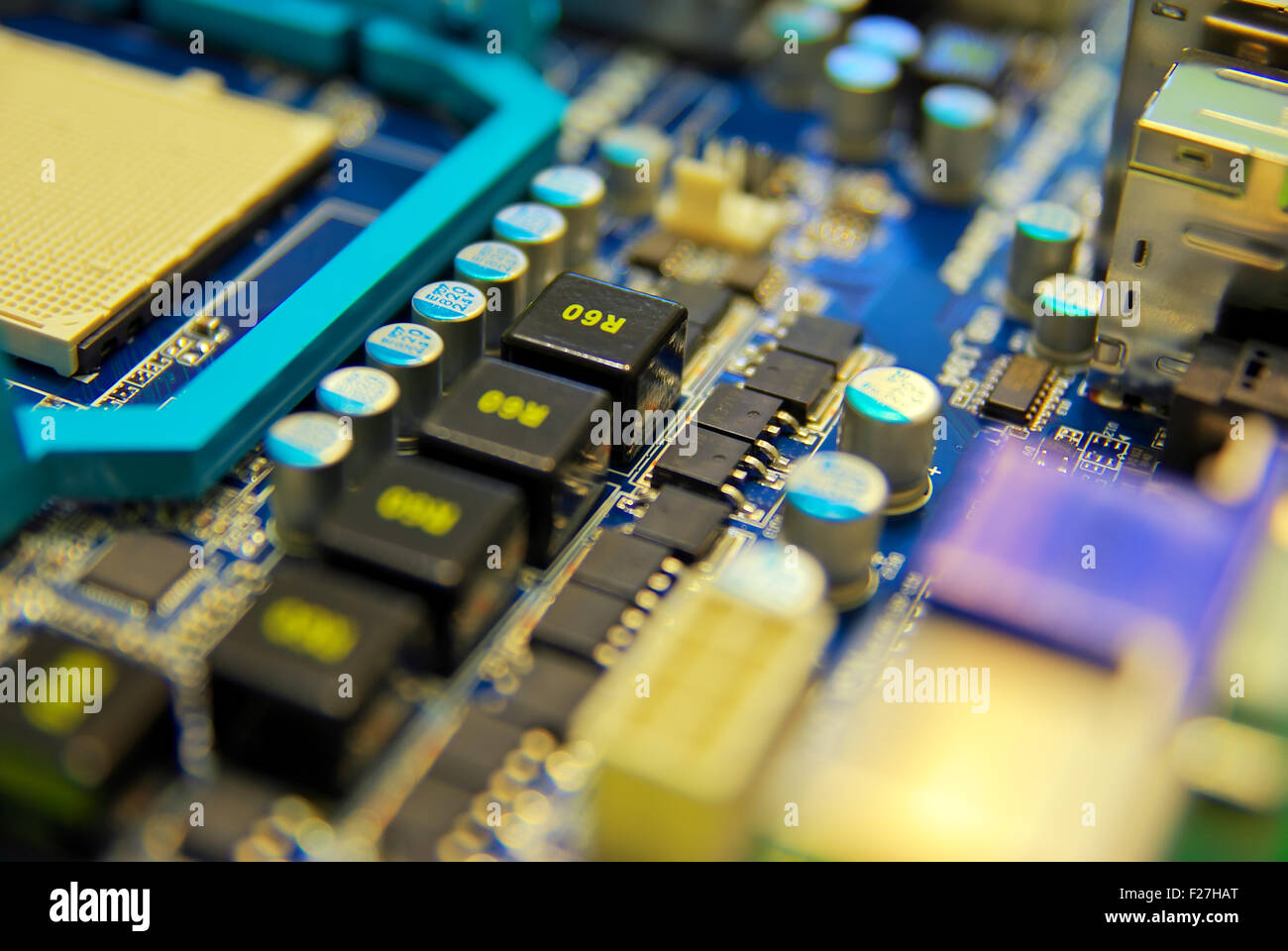 Calcolatore elettronico dispositivo. Profondità di campo. Foto Stock