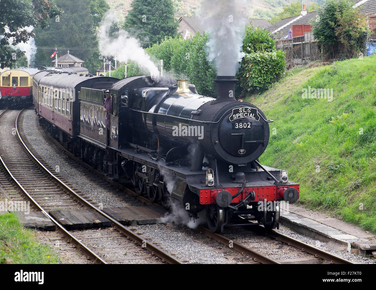 Vintage Motori a vapore prendere parte in un weekend di gala - Llangollen, Galles. Foto Stock