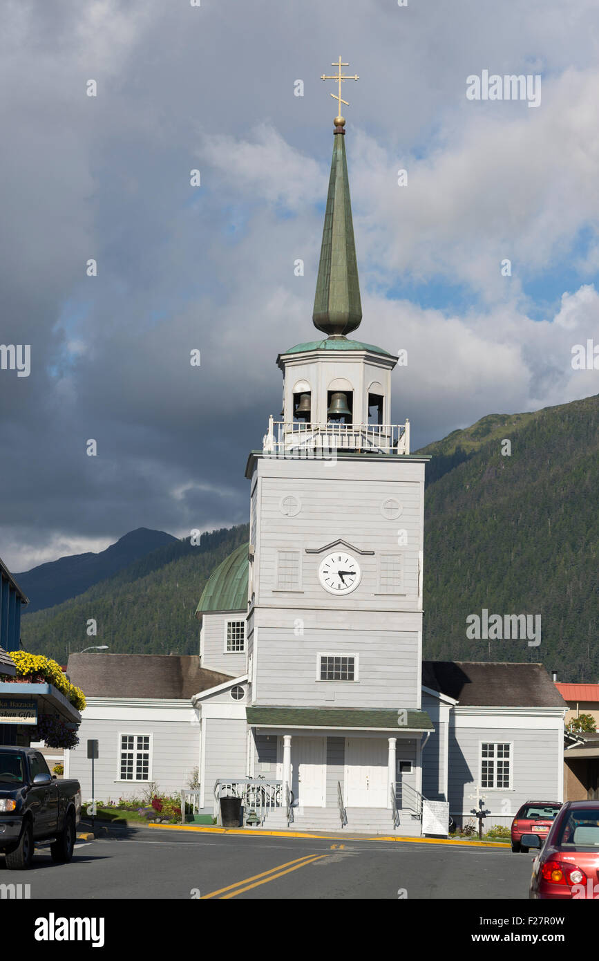 La parrocchia di san Michele cattedrale, Sitka, Alaska. Foto Stock