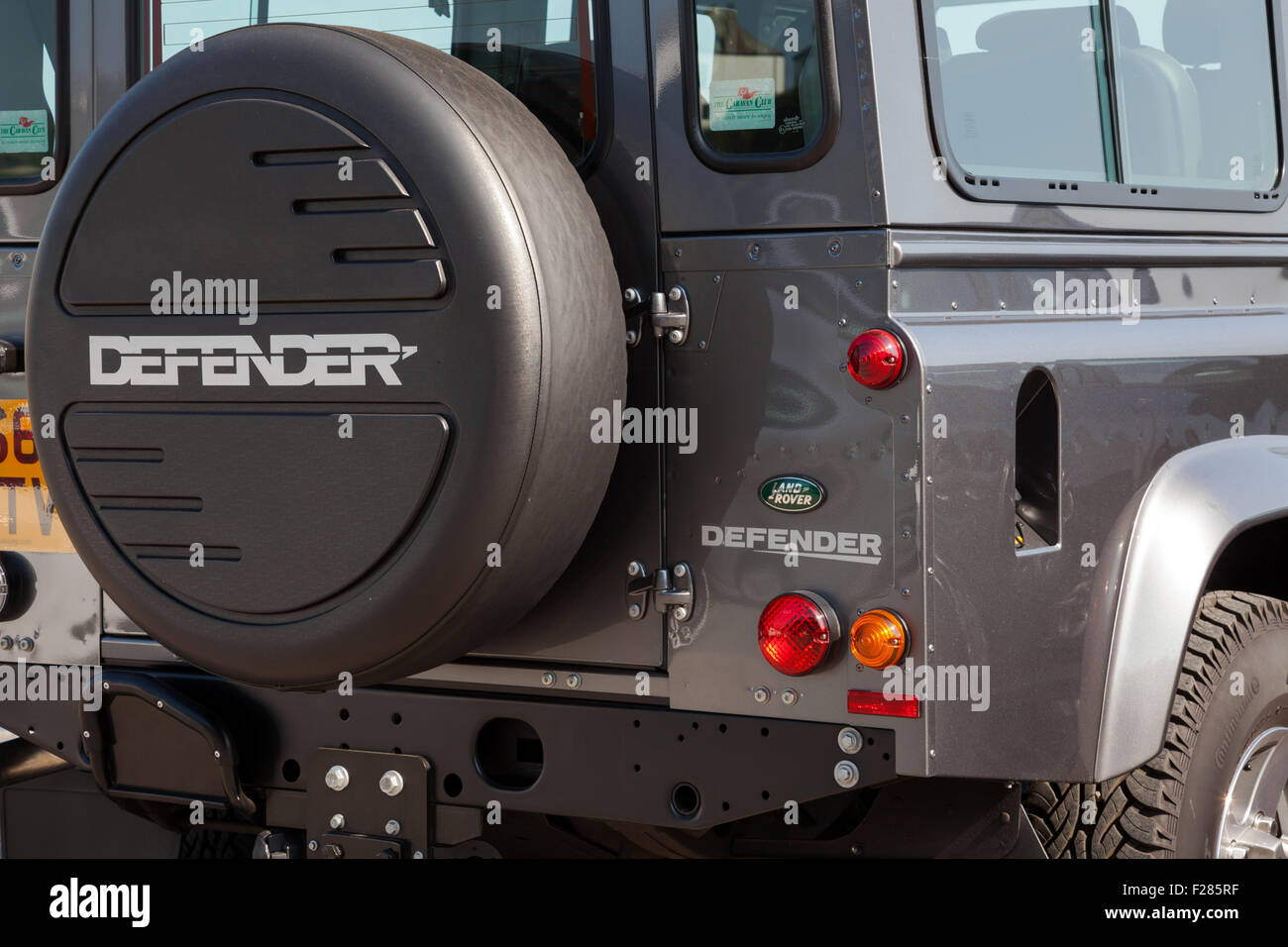 Un Land Rover Defender 4X4. Foto Stock