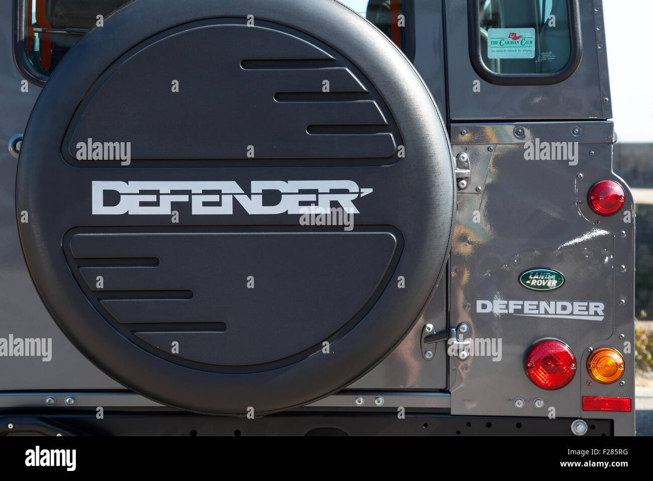 Un Land Rover Defender 4X4. Foto Stock