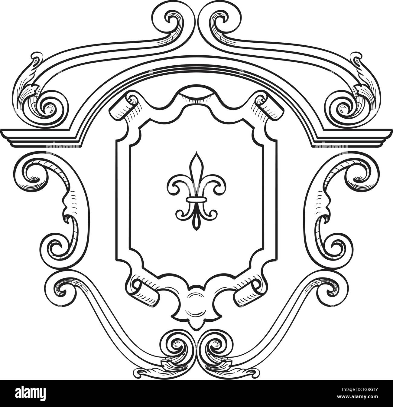 Stemma isolato su bianco Illustrazione Vettoriale