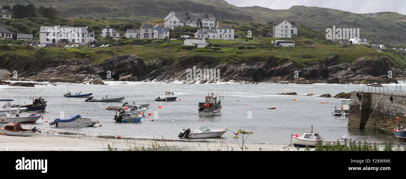 Portnablagh porto e spiaggia nella Contea di Donegal Irlanda Foto Stock