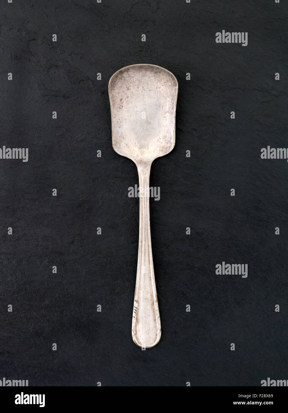 Cucchiaio vecchio d'epoca Foto Stock