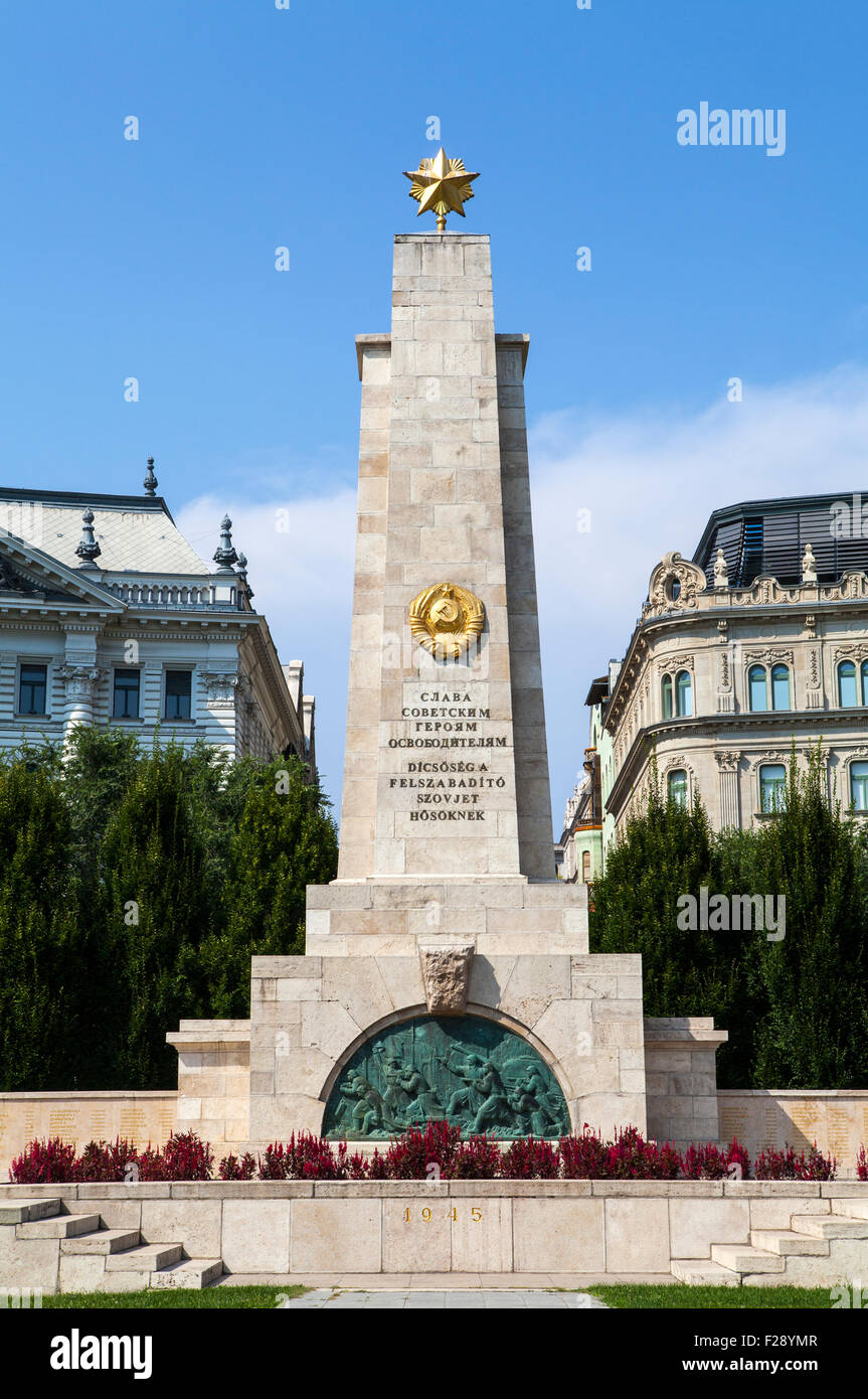 La guerra sovietica Monumento in Budapest, Ungheria. Foto Stock