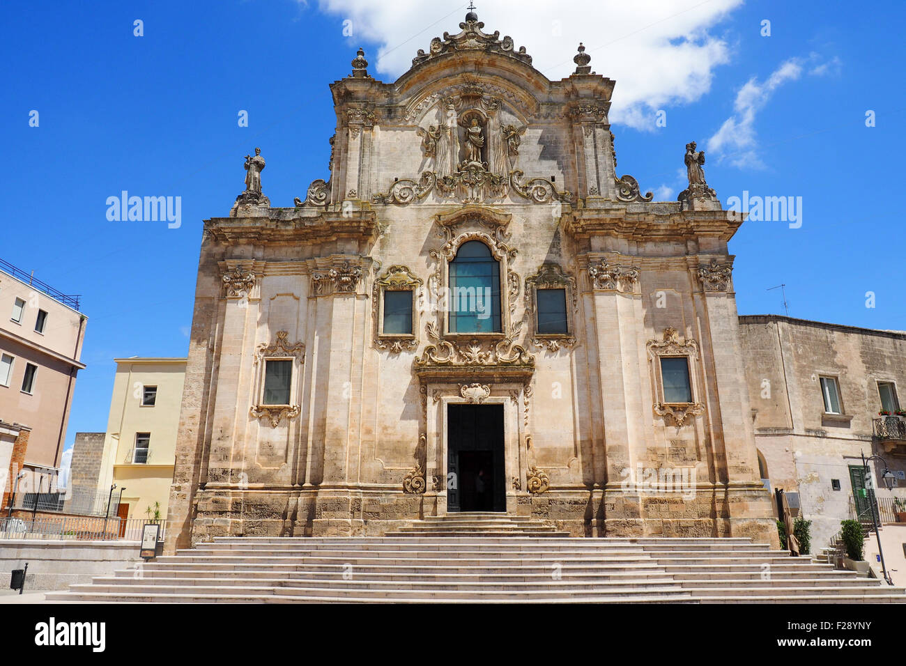 Chiesa di San Francesco di Assisi, Matera, Basilicata, Italia, Foto Stock