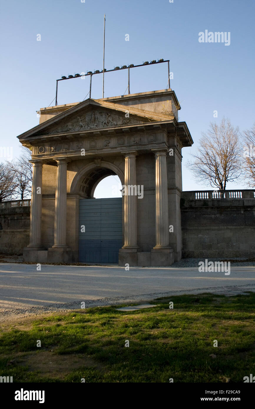 Arena, Ingresso del vecchio stadio di Milano - Italia Foto Stock