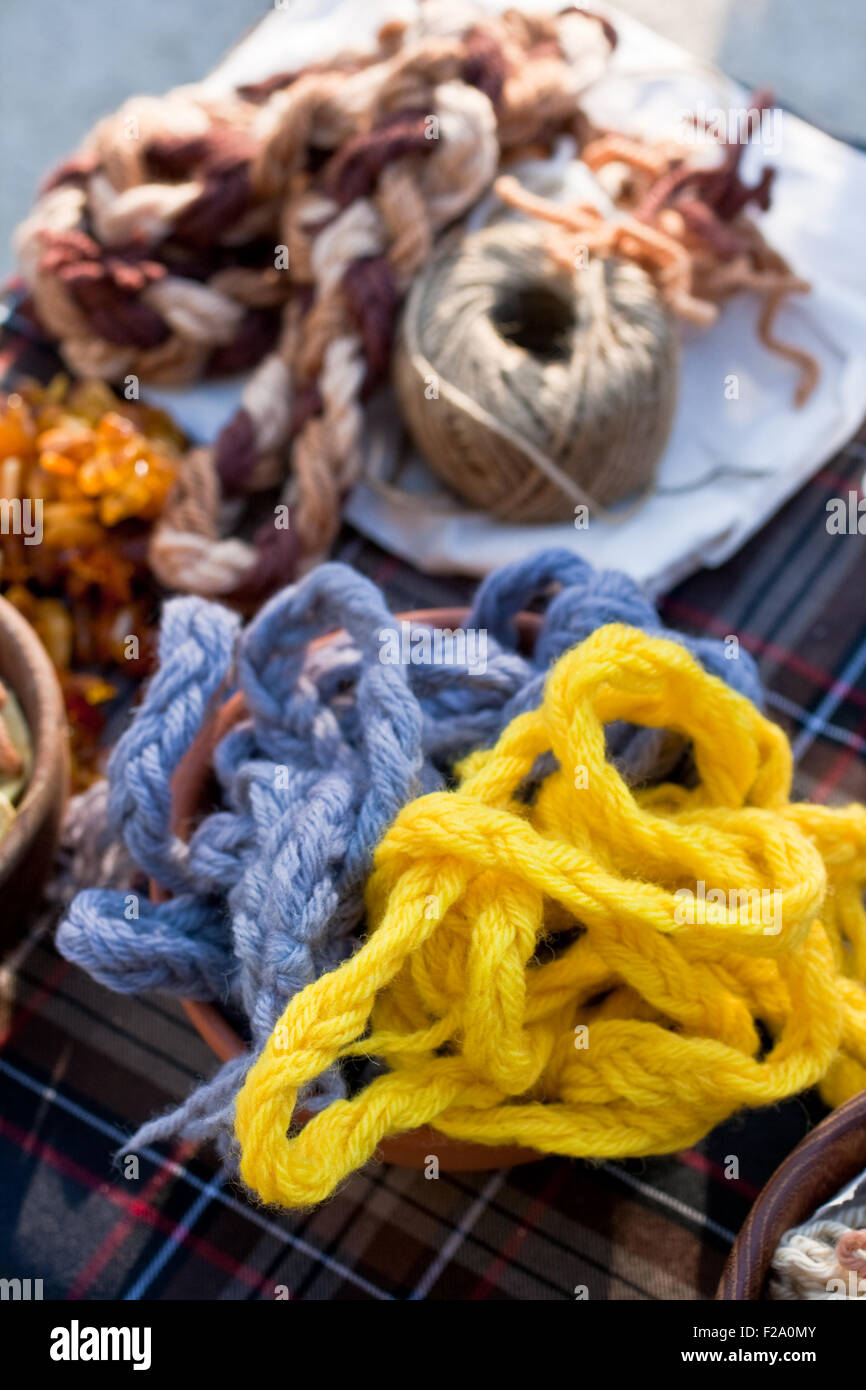 Foto di coloratissime palle di lana Foto Stock