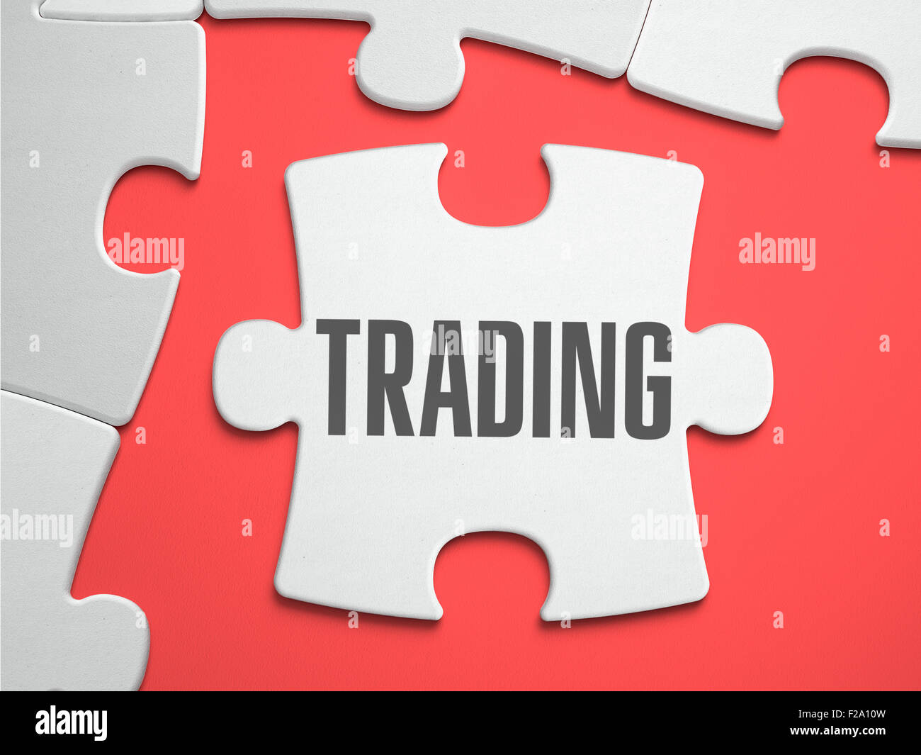 Trading - Puzzle sul luogo di pezzi mancanti. Foto Stock