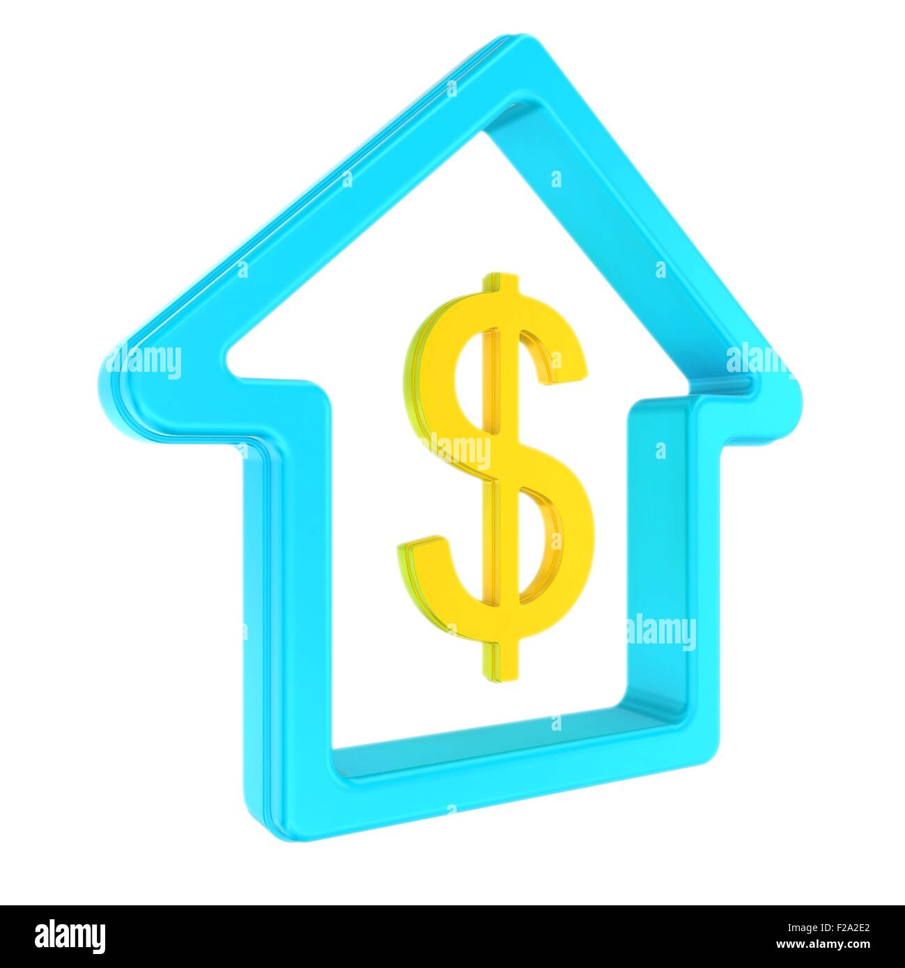 House e il simbolo del dollaro Foto Stock