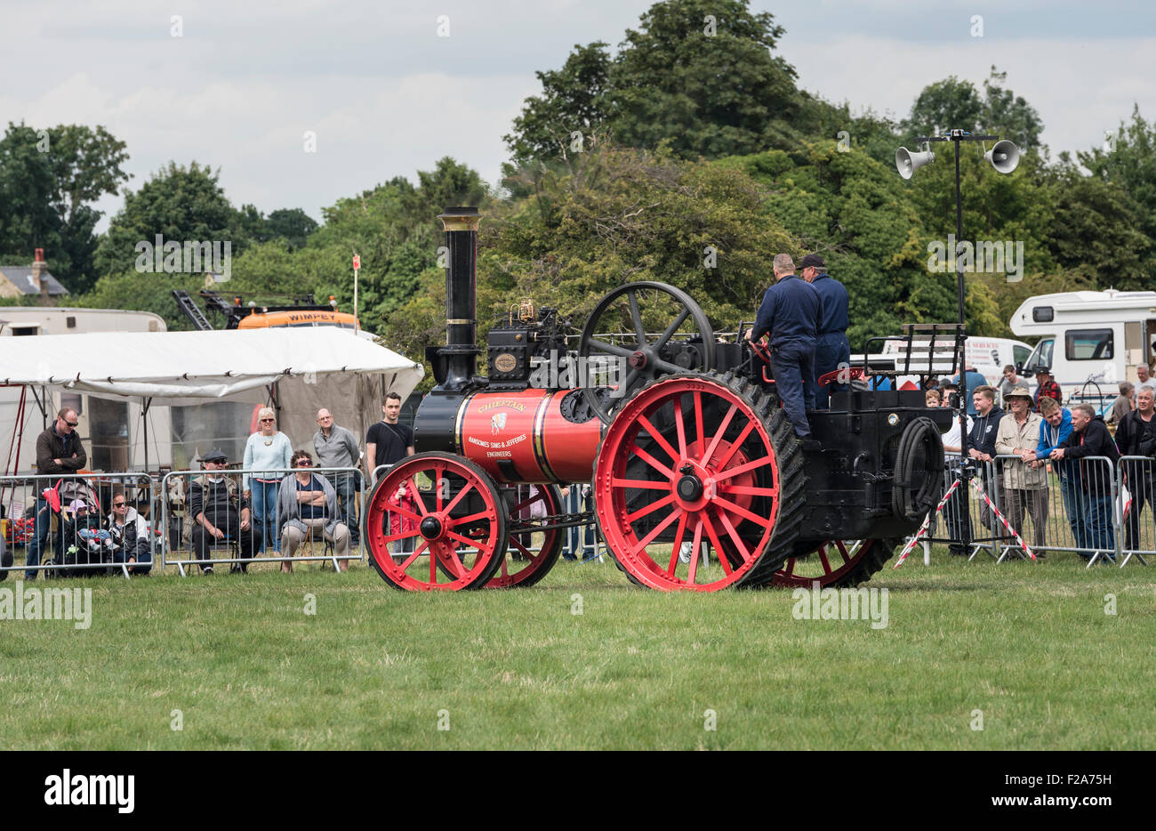 L'annata 1903 Ramsomes Sims & Jefferies motore trazione capotribù in Cambridgeshire Rally di vapore e Country Fair in Inghilterra 2015 Foto Stock
