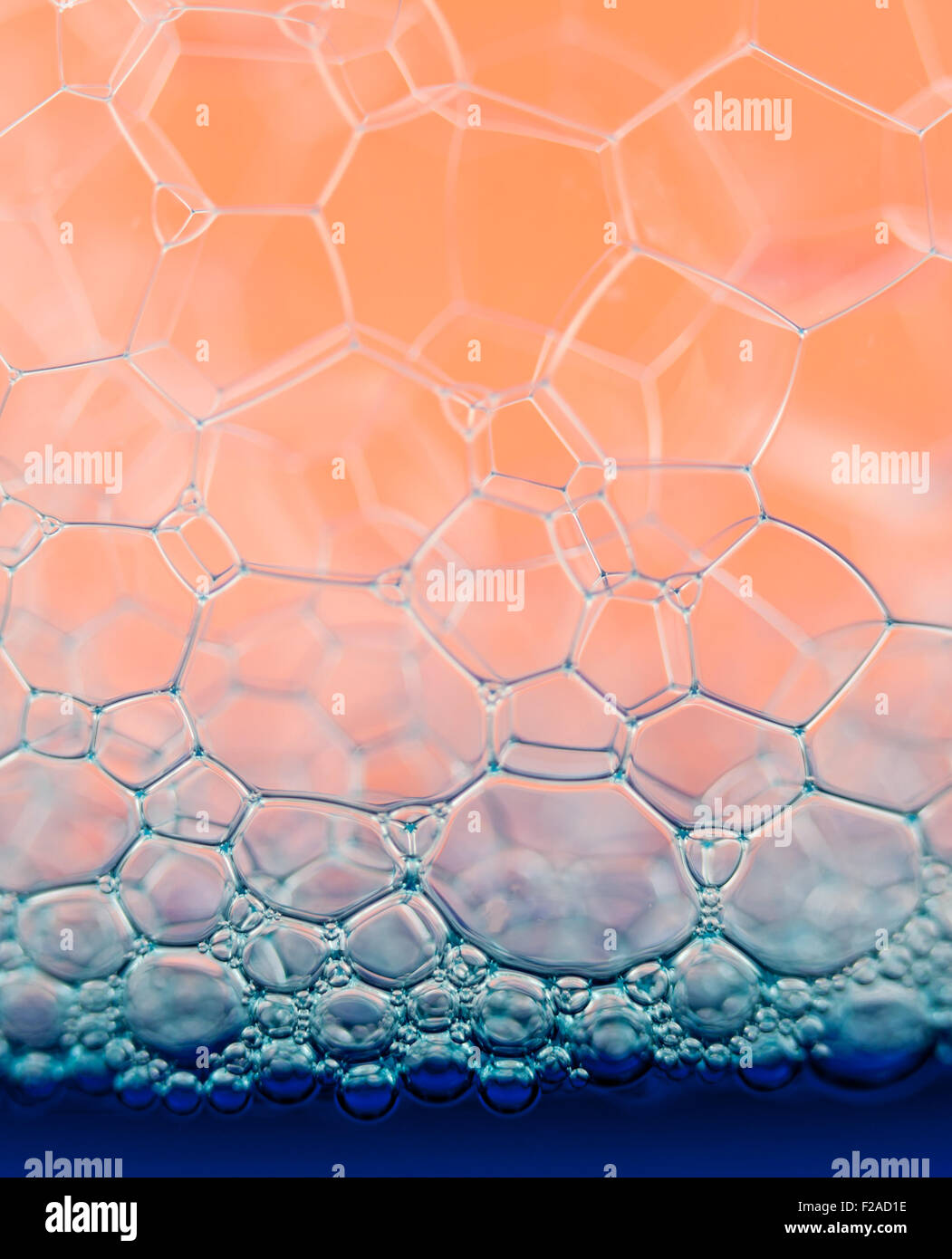 Colorate bolle di sapone extreme closeup macro Foto Stock