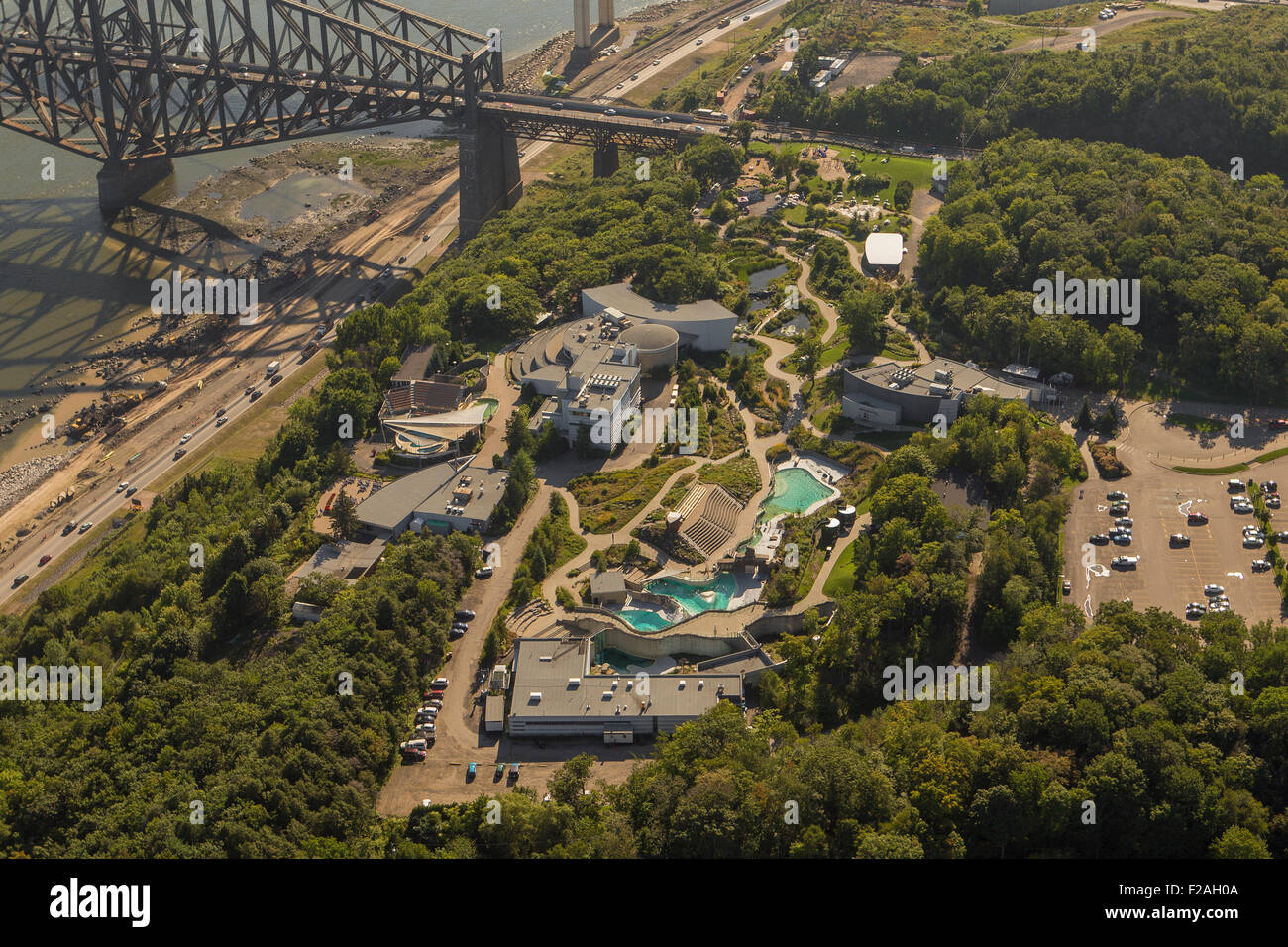 Acquario du Québec è raffigurato in questa foto aerea nella città di Québec Foto Stock
