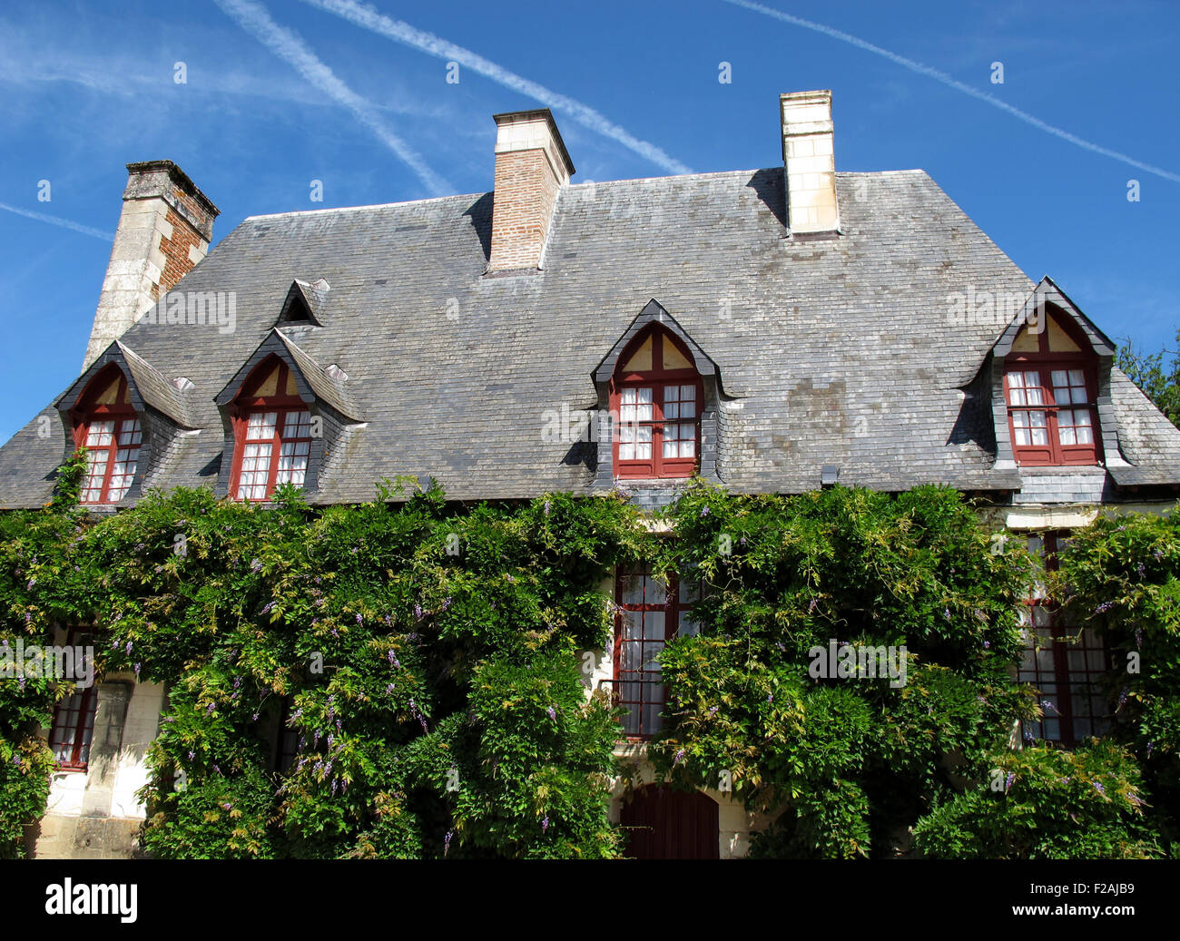 Chateau de Chenonceau, Diane's garden,la Chancellerie,della Valle della Loira,fiume Cher, Indre-et-Loire,Touraine,Francia Foto Stock