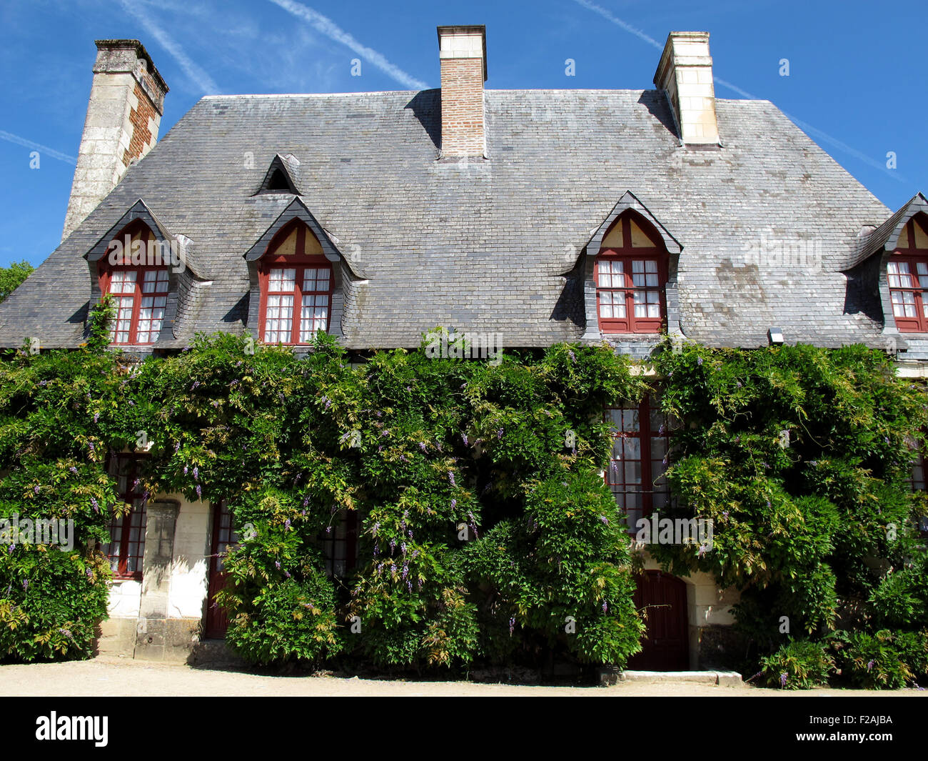 Chateau de Chenonceau, Diane's garden,la Chancellerie,della Valle della Loira,fiume Cher, Indre-et-Loire,Touraine,Francia Foto Stock