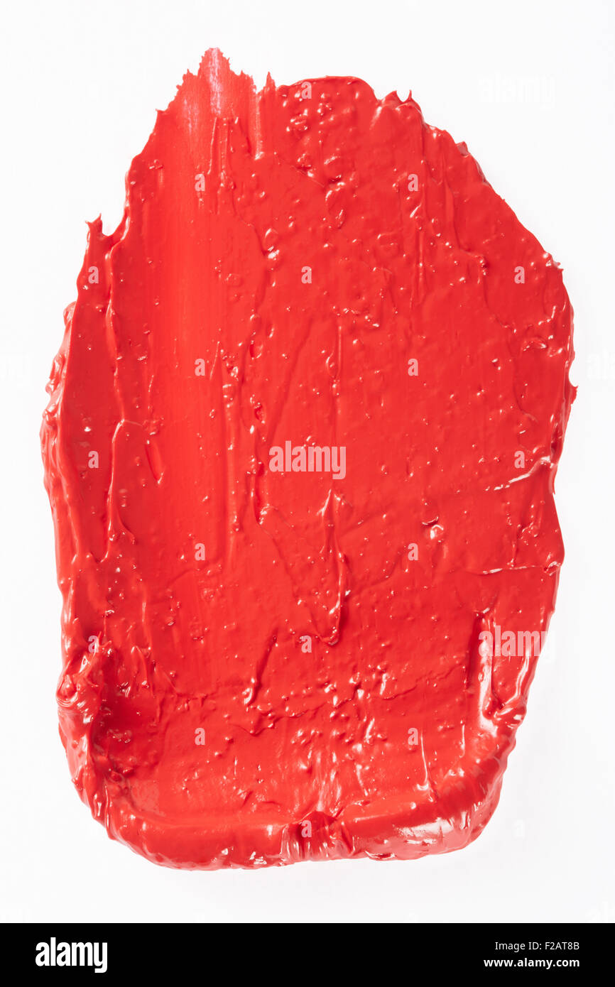 Rossetto rosso corsa su bianco Foto Stock