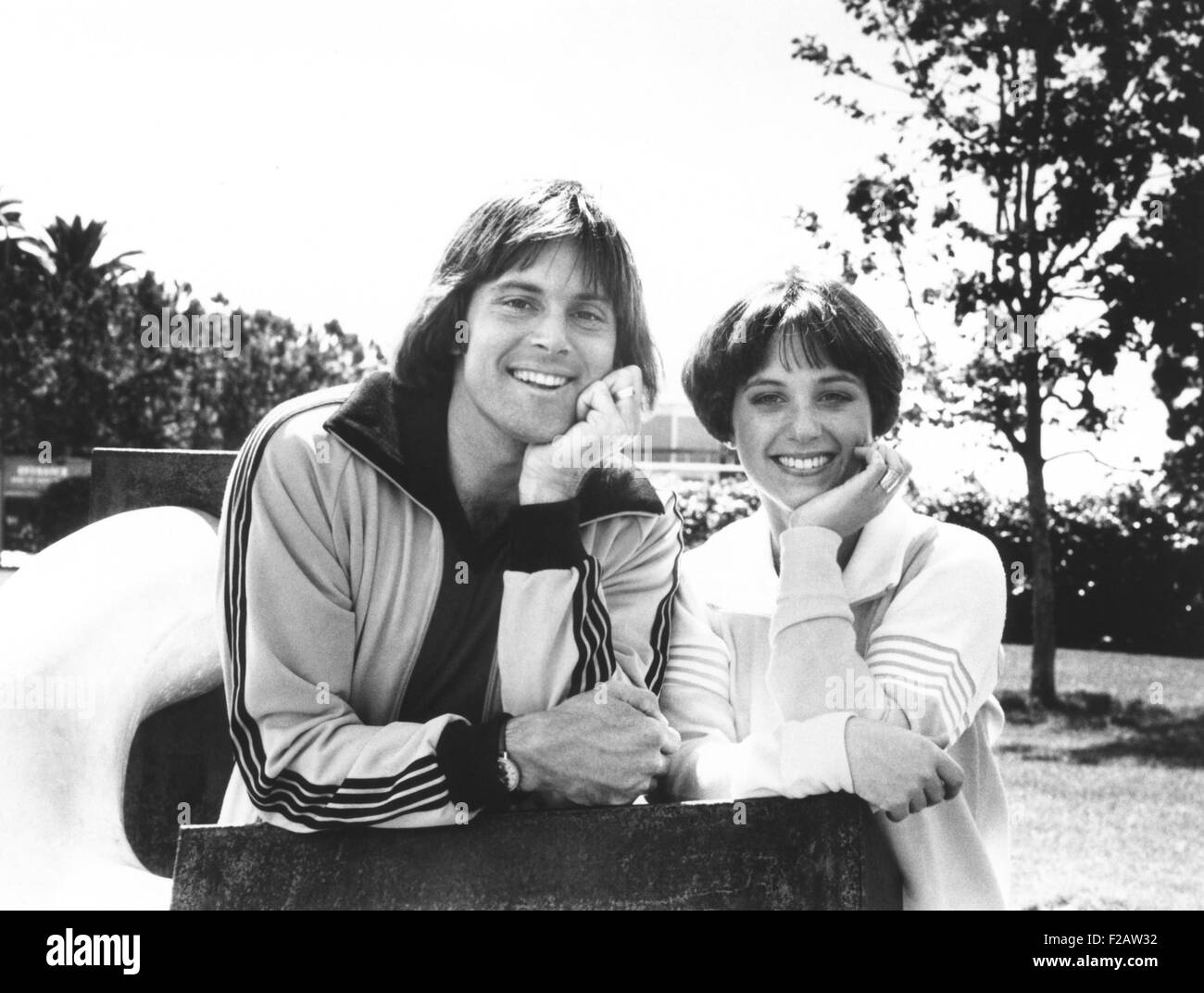 Medaglia olimpica di Bruce Jenner e Dorothy Hamill in aprile 1978. Jenner è apparso su una televisione ABC speciale, Dorothy Foto Stock