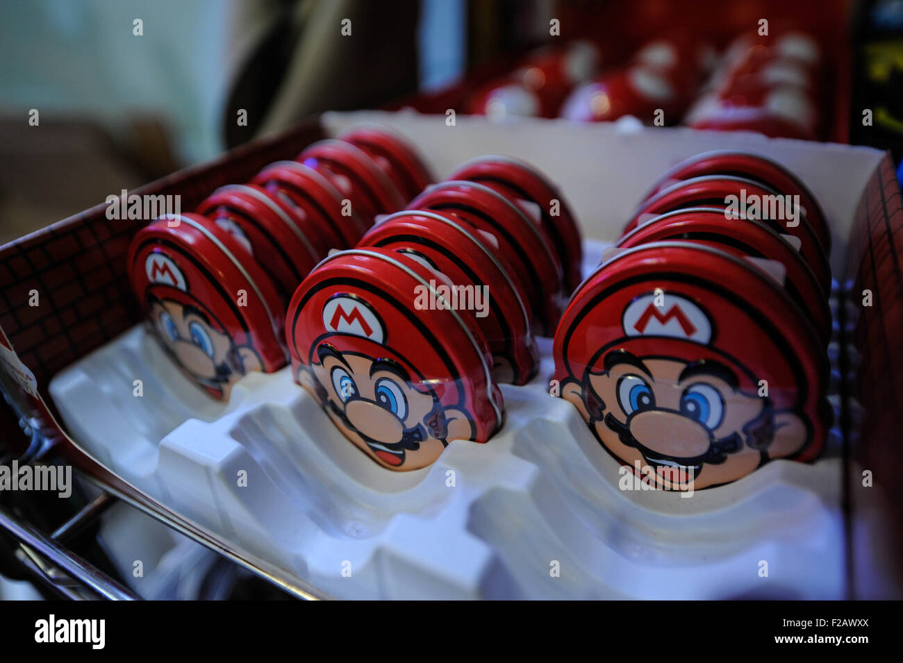 Candy nel pacchetto di Mario da Super Mario Bros- Caramelo en el envoltorio de Mario de Super Mario Bros Foto Stock