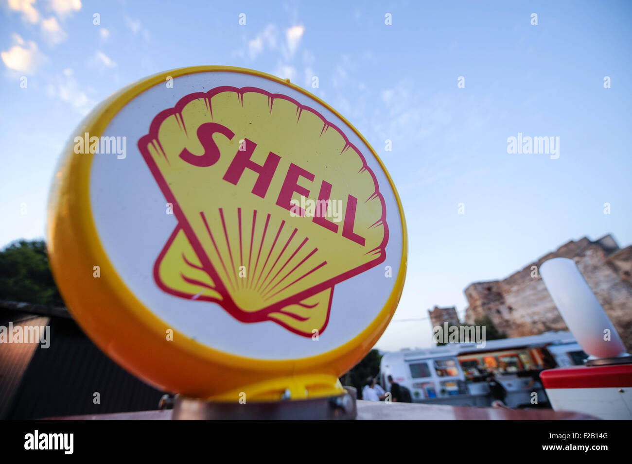 Logo della Royal Dutch Shell-logotipo de La Royal Dutch Shell Foto Stock