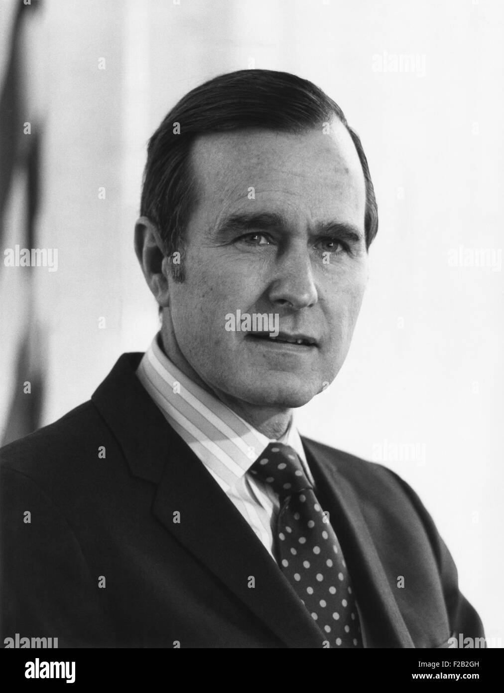 George H.W. Bush, U.S. Ambasciatore presso le Nazioni Unite. Egli ha tenuto la posizione dal marzo 1971 al gennaio 1973, durante il riconoscimento degli Stati Uniti della Cina comunista e il distacco della Cina Nazionalista dal Consiglio di sicurezza. (CSU 2015 7 346) Foto Stock