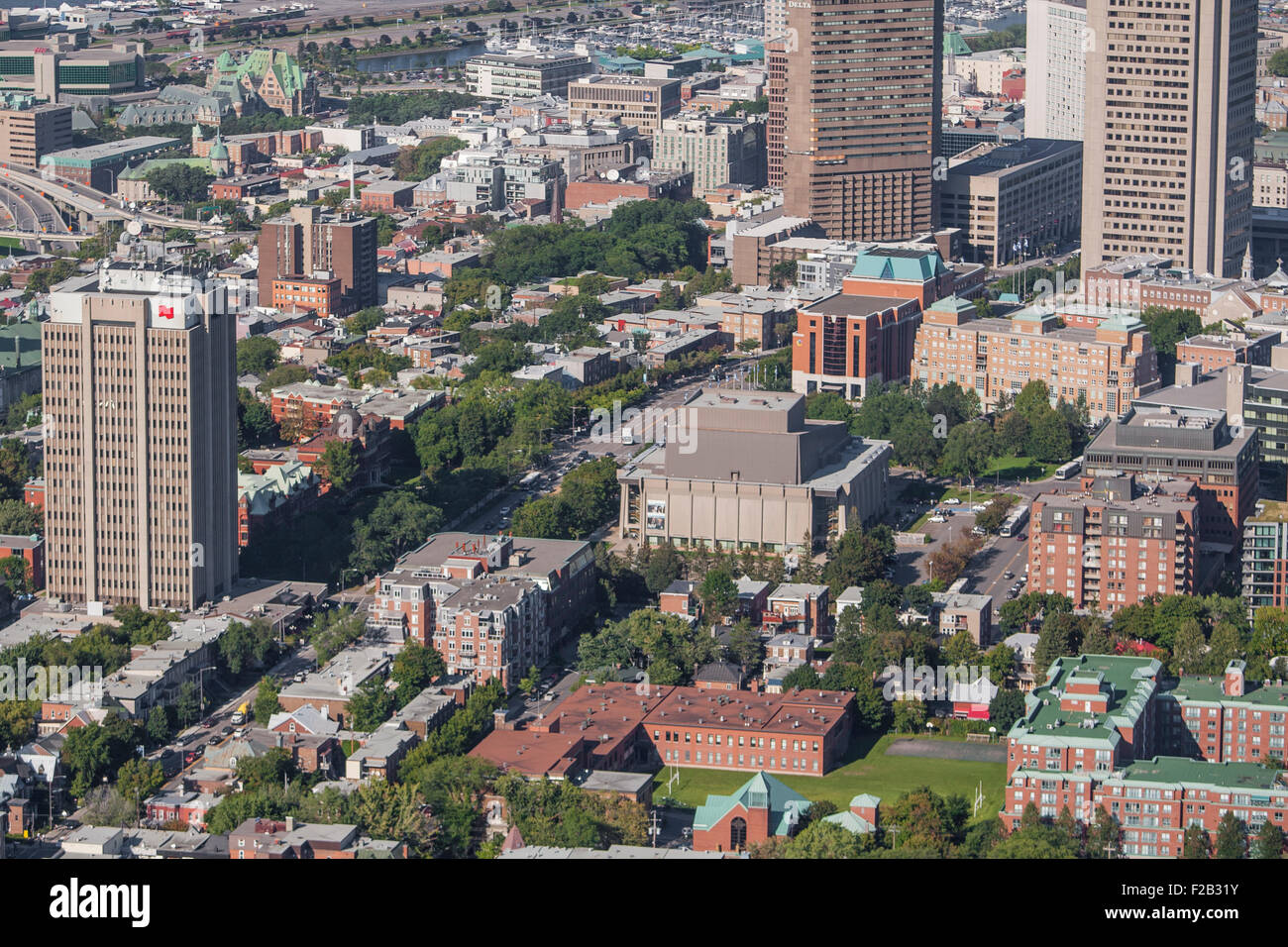 San Jean Baptiste distretto della città di Québec è raffigurato in questa foto aerea Foto Stock