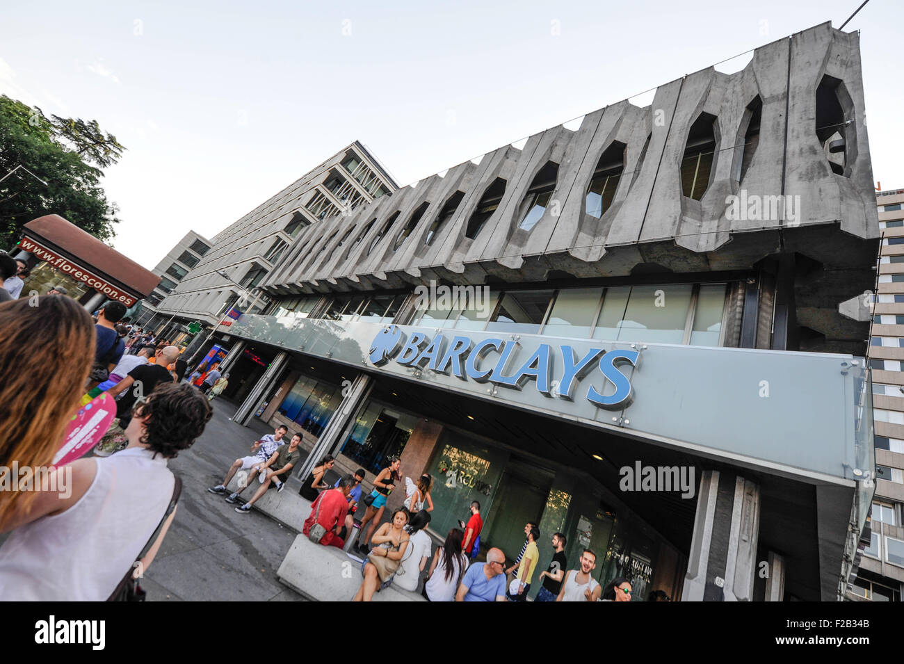 Barclays Bank a Madrid- Banco Barclays en Madrid Foto Stock
