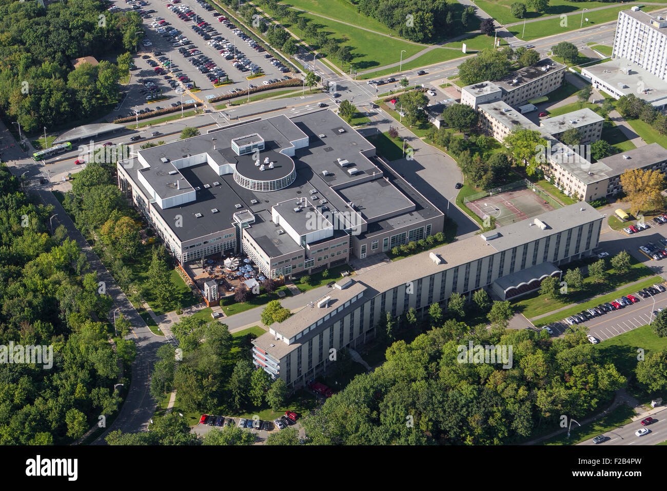 Universite Laval University è raffigurato in questa foto aerea nella città di Québec Foto Stock