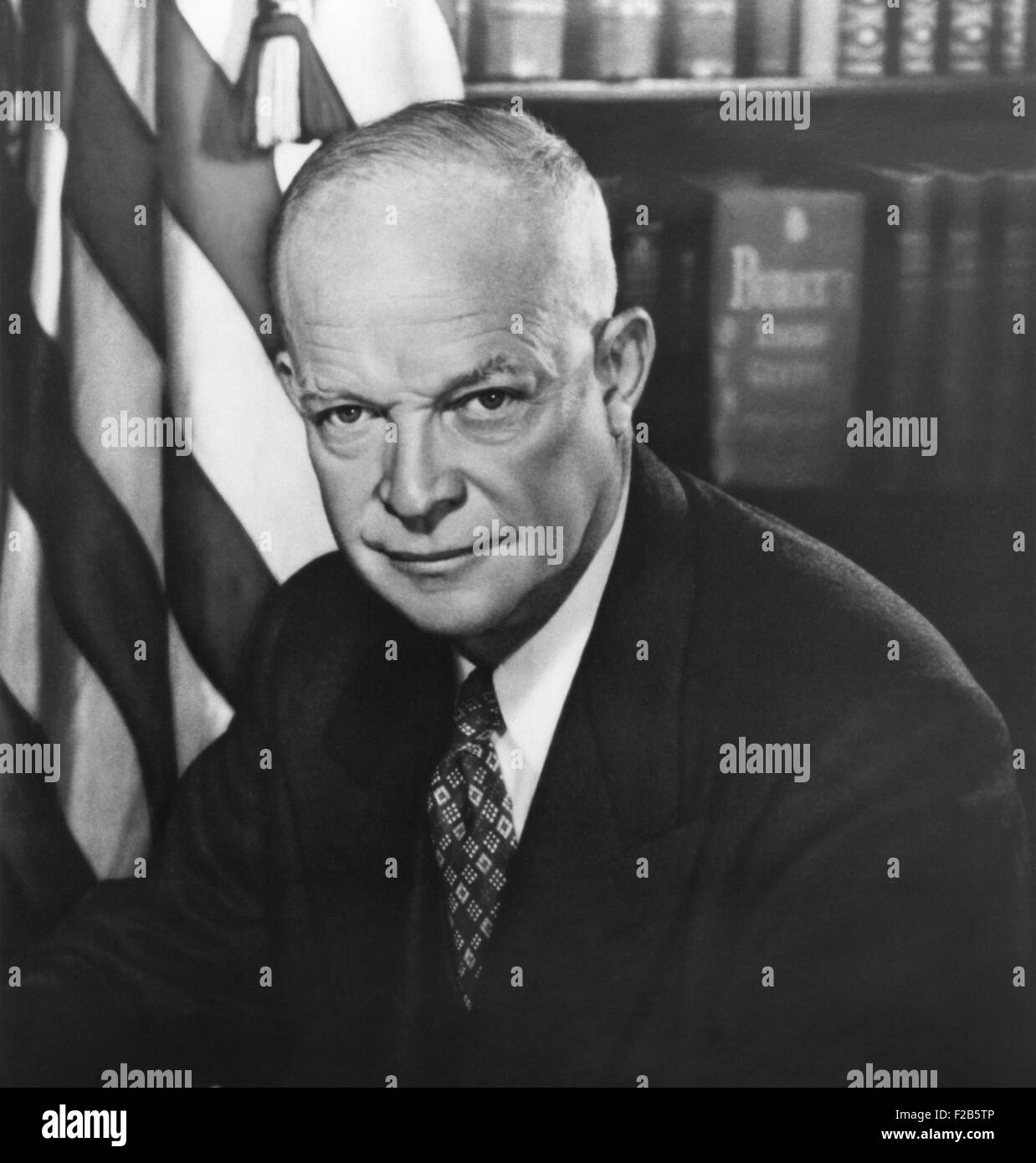 Presidente Dwight Eisenhower. 1953 foto di George doma. - (BSLOC 2014 16 48) Foto Stock