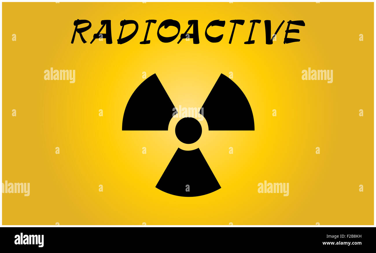 La contaminazione radioattiva simbolo - Illustrazione Vettoriale Foto Stock